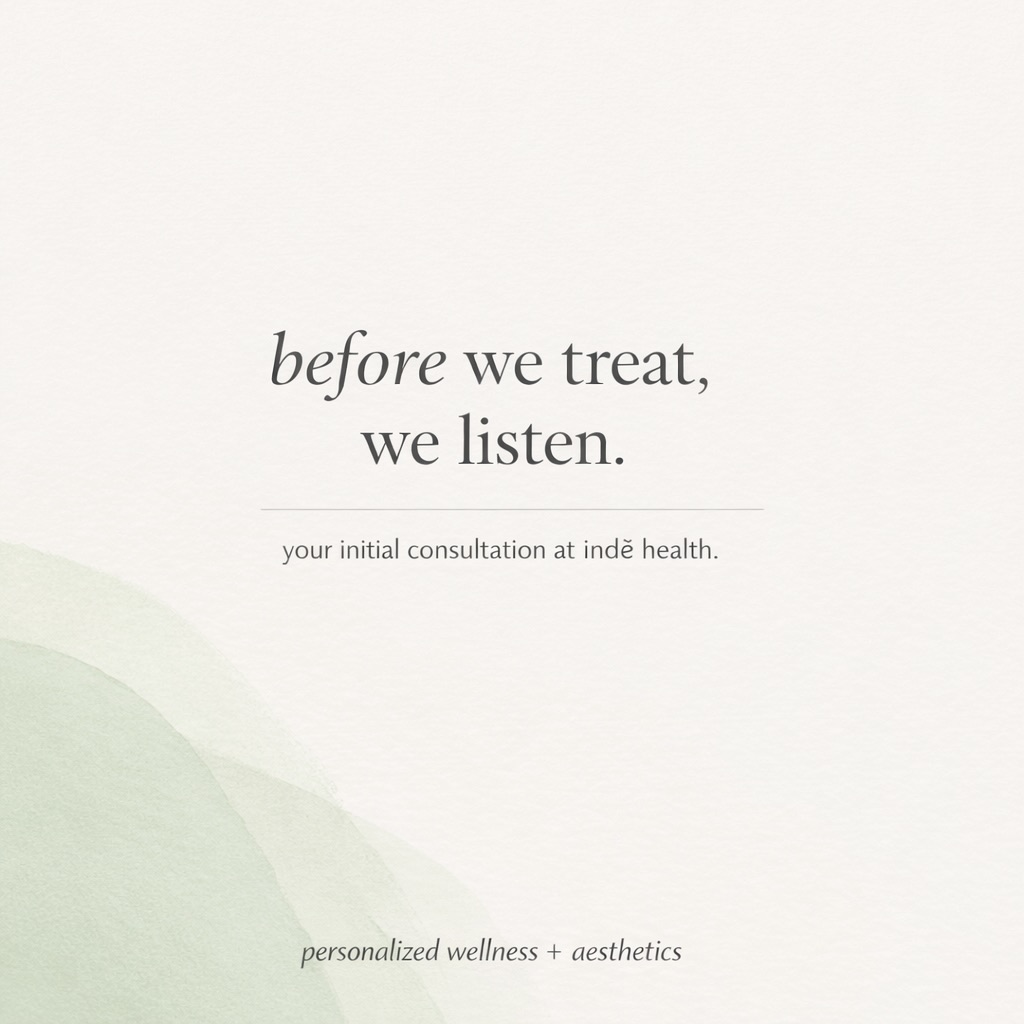 the initial consultation isn’t a quick chat.
it’s where we connect the dots.
we look at:
🧠 symptoms
🧬 hormones
🩸 labs
💊 current supplements + medications
😴 sleep, stress, lifestyle
🎯 your goals
because what looks like:
“low energy”
“stubborn weight”
“brain fog”
“skin changes”
is often something deeper.
your consultation helps us identify:
• hormone imbalances
• nutrient deficiencies
• inflammation patterns
• metabolic dysfunction
• lifestyle contributors
• aesthetic strategy (if applicable)
most people don’t need more products.
they need clarity.
real results require real understanding.
📍Weston, FL
📅 schedule your consultation at indehealth.com
💬 call or text us today: 954-302-8382
#Health #Wellness #HealthyLifestyle #SelfCare #Longevity