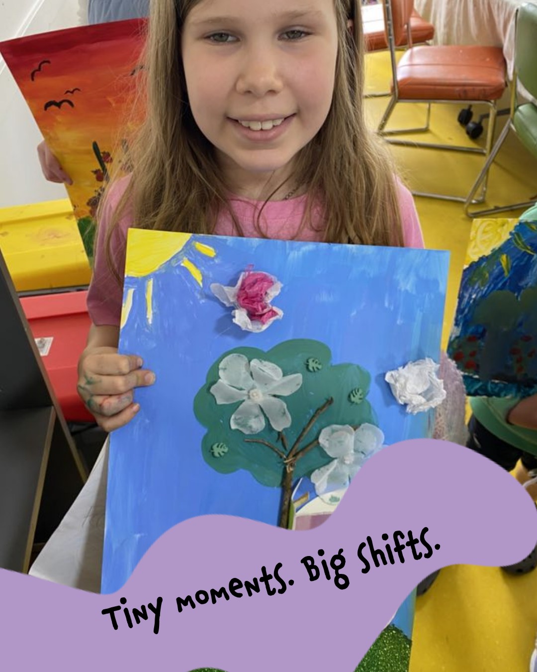 Tiny moments. Big shifts. 💜
This is the quiet magic of repetition — the tiny habits, the steady practice, the “I’ll try again” moments that stack up over time.
That’s the beauty of After School Art:
a dedicated weekly space where creativity strengthens, confidence grows, and their skills (and self-belief) deepen one brushstroke at a time.
Term 1 is coming — and we can’t wait to nurture more of these powerful little moments. ✨