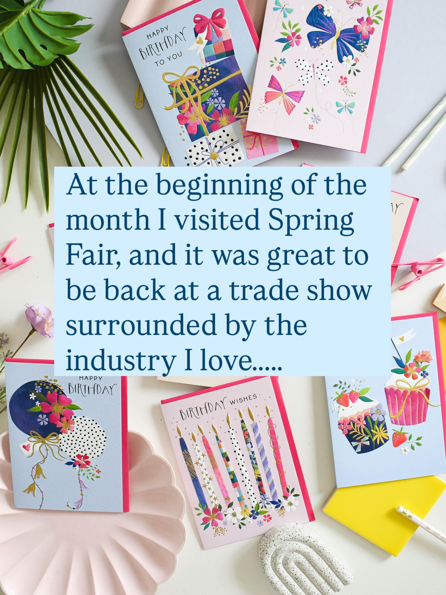 Spring Fair highlights ✨ So good to reconnect with industry friends, licensing partners, and my agent — and to see my artwork out in the world on product stands. Nothing beats meeting in person. Feeling inspired and grateful.
@paperrosecards
@irislicensing
@flametreepublishing
@ravensburgerglobal
#artlicensing #greetingcarddesigner #surfacepatterndesigner #illustrator