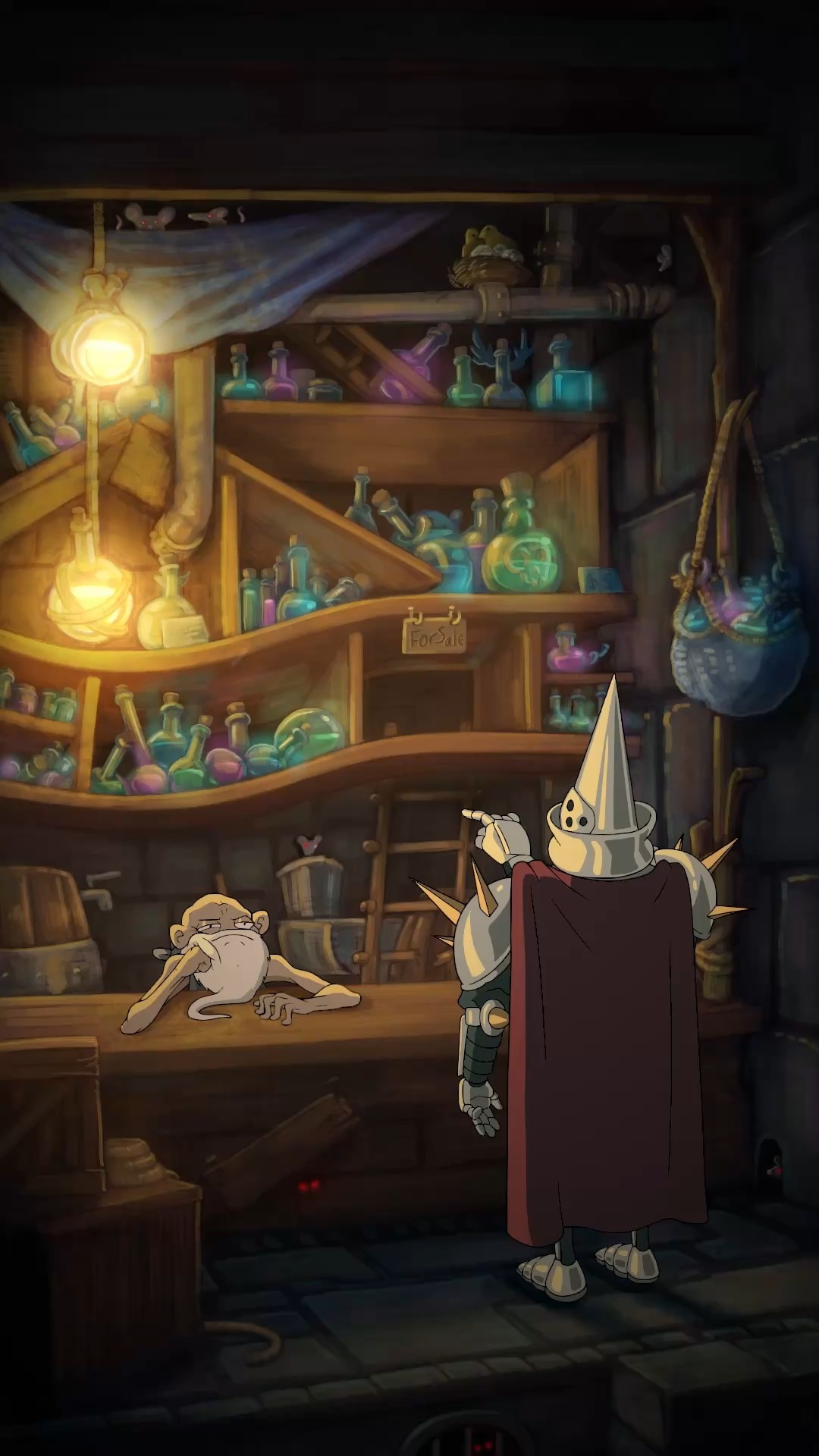 Potion Seller I tell you I am going into battle and I want only your strongest potions…once I’ve made up my mind.
.
.
.
Layout by Luke Hargest.
Animation and compositing by Sam Chang @satchiken .
Bg Painting by Emily Selfe @emailsart .
Edit by Luke Hargest.
.
.
.
#animation #animated #blender #greasepencil #Tvpaint #krita #aftereffects #darkfantasy #darkfantasyaesthetic #knight #knights #potionseller #potions #potionshop #fantasy #funny #animator #2danimation #loopinganimation #perfectloop #loop #indieanimation #indiestudio #animationstudio #berserk #darksouls
.
.
.
Sounds used:
Mice Squeaks by berboberbo -- https://freesound.org/s/727114/ -- License: Creative Commons 0
a gentle breeze, wind 4 by mario1298 -- https://freesound.org/s/181253/ -- License: Creative Commons 0
Gentle wind by fthgurdy -- https://freesound.org/s/528944/ -- License: Creative Commons 0
Metal Squeaks and Hits by fordps3 -- https://freesound.org/s/729282/ -- License: Attribution 4.0