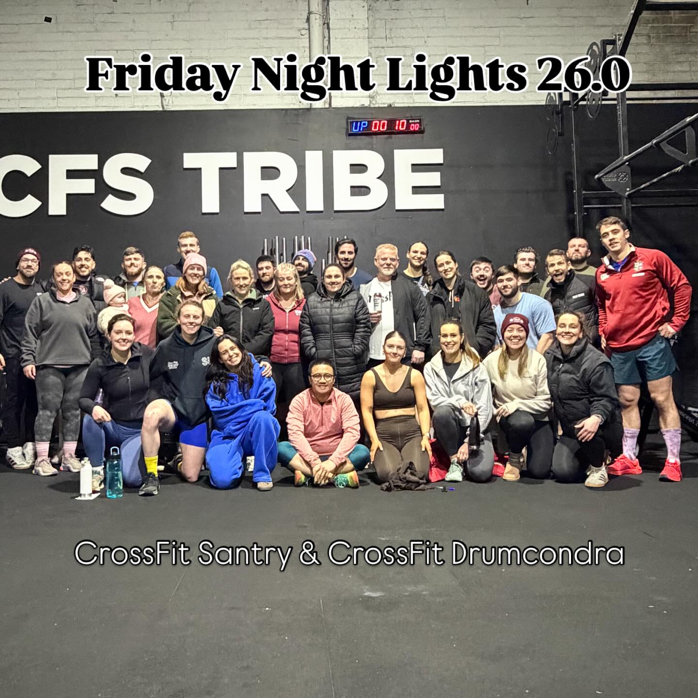 FRIDAY NIGHT LIGHTS 🔥
Over 70 athletes took on our Friday Night Lights run through tonight 💪
Unreal to see so many of our Drumcondra crew making the trip to our Santry base ahead of the Open — that’s what the Tribe is all about 🖤
A spicy little number designed by Coach Gary to give us a taste of what 26.1 will undoubtedly feel like in two weeks time 😅
The atmosphere.
The nerves.
The buzz in the final minute of each heat.
The supporters roaring you on.
That right there is why we love Open season 🔥
If you haven’t signed up yet… what are you waiting for?
Be part of it. Feel it. Test yourself.
Get registered and let’s go.
📍 CrossFit Santry
Unit 9C, Santry Hall Industrial Estate, D09 X63C
📍 CrossFit Drumcondra
3A St George’s Avenue, Drumcondra, D03 RH36
#TheTribe #FridayNightLights #CrossFitOpen