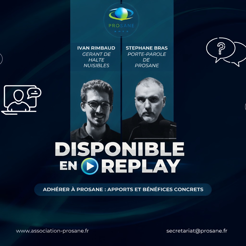 🎥 Vous avez manqué notre webinaire du 5 février ?
Bonne nouvelle : le replay est désormais disponible ! 👇
“Adhérer à PROSANE : quels apports, quels bénéfices ?”
Pendant une heure, Stephane Bras et Ivan RIMBAUD ont apporté un éclairage concret sur le rôle et les actions de PROSANE au service de ses adhérents :
🔹 Comment PROSANE défend activement les intérêts de la profession auprès des instances institutionnelles
🔹 Les actions menées pour promouvoir et valoriser vos métiers
🔹 Les services et outils mis à disposition des adhérents (assistance juridique, accompagnement, ressources pratiques…)
🔹 L’engagement du Comité Scientifique, Technique et Règlementaire (CSTR), véritable appui stratégique face aux enjeux et évolutions du secteur
🔹 Et plus largement, l’impact concret d’une organisation professionnelle engagée au quotidien
🙏 Merci à toutes les personnes présentes pour leur participation active et la qualité des échanges. Vos questions ont largement contribué à enrichir ce temps fort.
👉 Visionnez le replay dès maintenant sur notre chaîne Youtube (lien en bio)
À très bientôt pour un prochain webinaire PROSANE ! 🚀