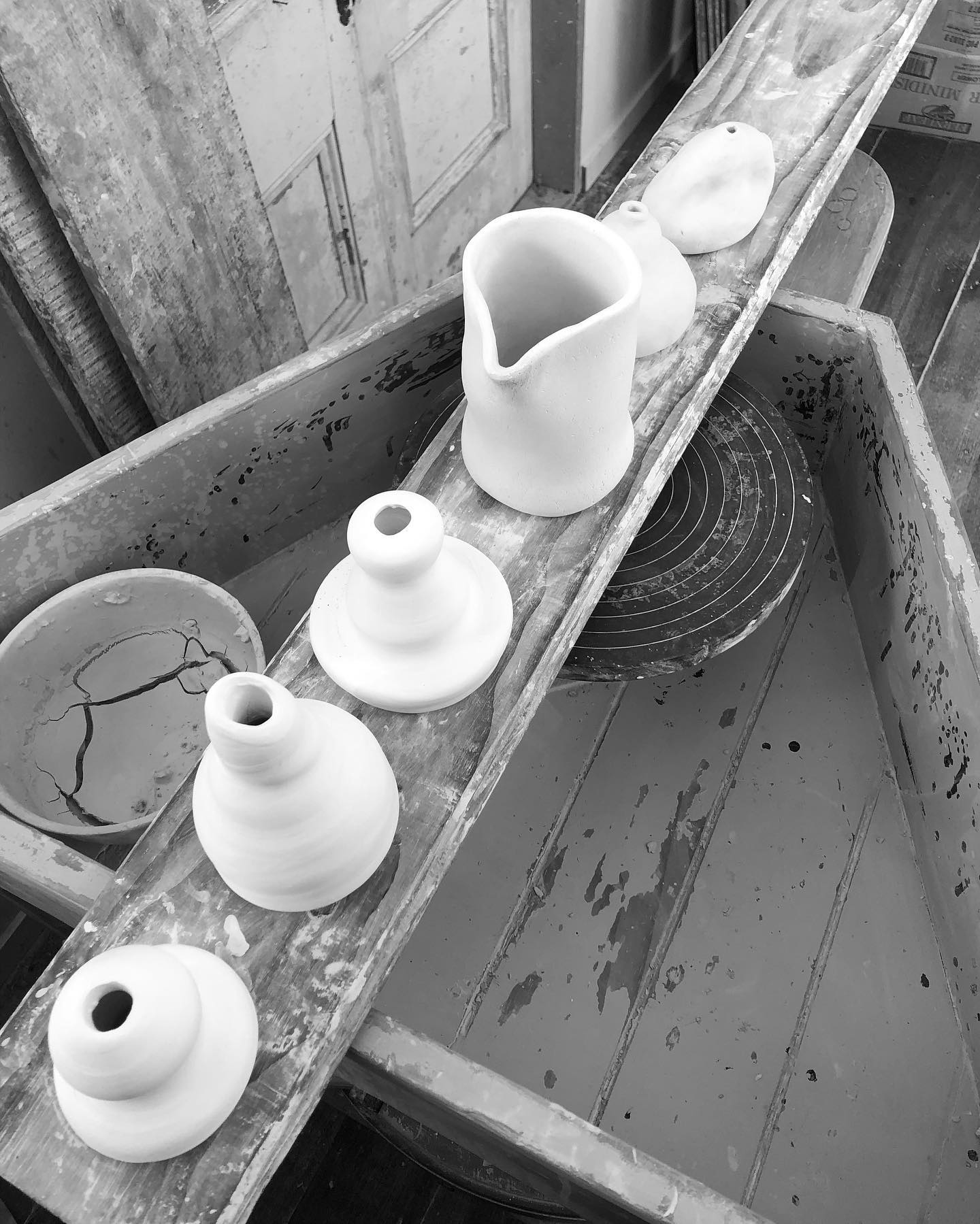 Flower vases ready for glazing 💫