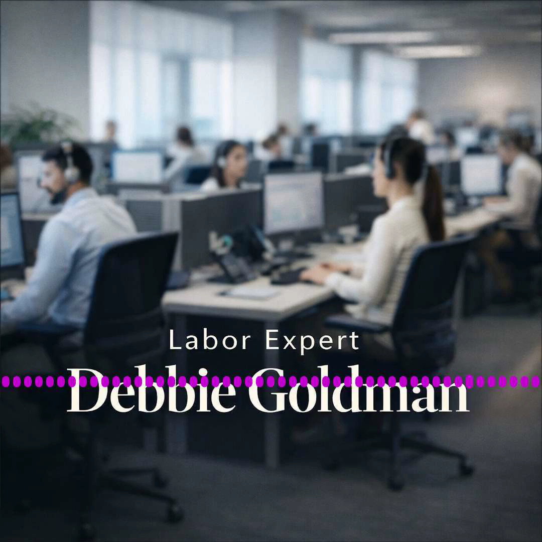 My interview with author and CWA member, Debbie J. Goldman. #podcast #callcenters
Full episode here: https://podcasts.apple.com/us/podcast/inside-the-headset-power-pay-and-surveillance/id1572218269?i=1000748935035