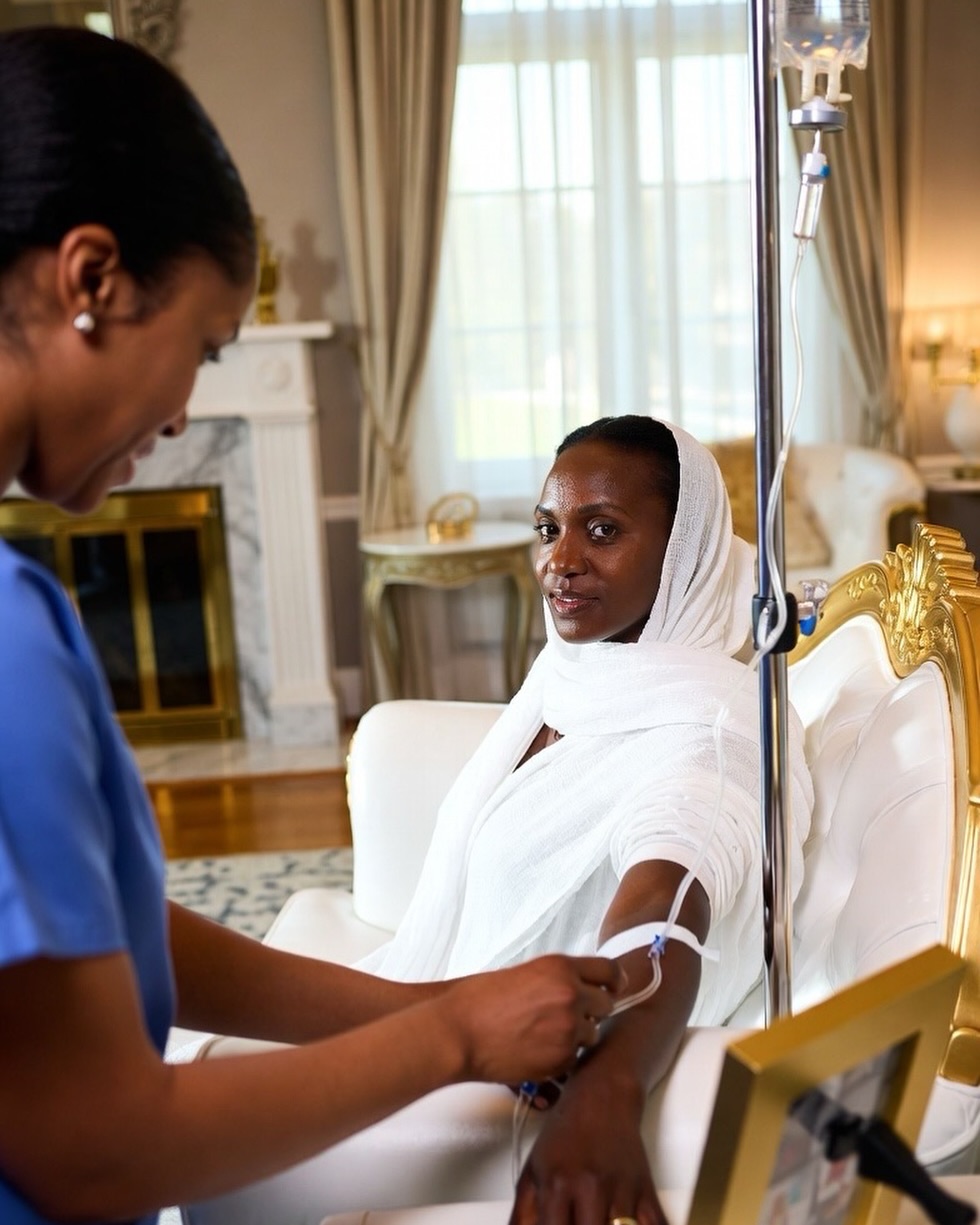 Treating your loved one from abroad is just a click away. 💛
We were happy to assist a client living overseas who wanted to give her mother some well-deserved TLC at home.
She chose our Myers’ Cocktail IV Therapy, a powerful wellness blend that includes:
• B-Complex Vitamins – for energy and mental clarity
• Calcium – for strong bones and muscle support
• Magnesium – for relaxation and nerve health
• Vitamin C – for immunity and overall vitality
At Vitality Infusion Medical Spa, we make it easy to care for your family from anywhere in the world. Our professional medical team provides safe, in-home IV therapy services — because love should never feel far away.
📍 Addis Ababa
📲 Book for your loved one today.
+251973777077 ( click the link in bio)
#VitalityInfusion
#VitalityInfusionAddis
#IVTherapyAddis
#AddisAbabaWellness
#MedicalSpaAddis