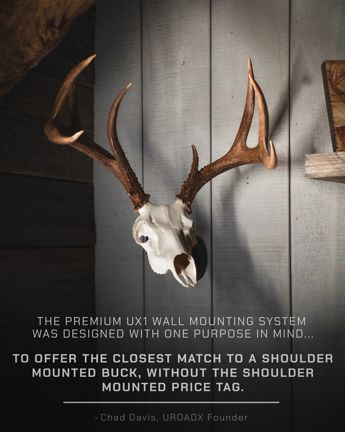 Our UX1 has been mover and shaker and exceeded our expectations this year with record breaking sales. Why? Because it offers the closest option to a true shoulder mounted buck with the help of the 360 degree articulating telescopic arm…which really helped with the euro mount in this photo. The extra 2.5+ inches of extension helps majorly well with wider rack bucks and those in corner wall positions. Click the link in our Bio to learn more or to grab yours today.
.
.
.
#uroadx #euromount #deerhunting #europeanmount