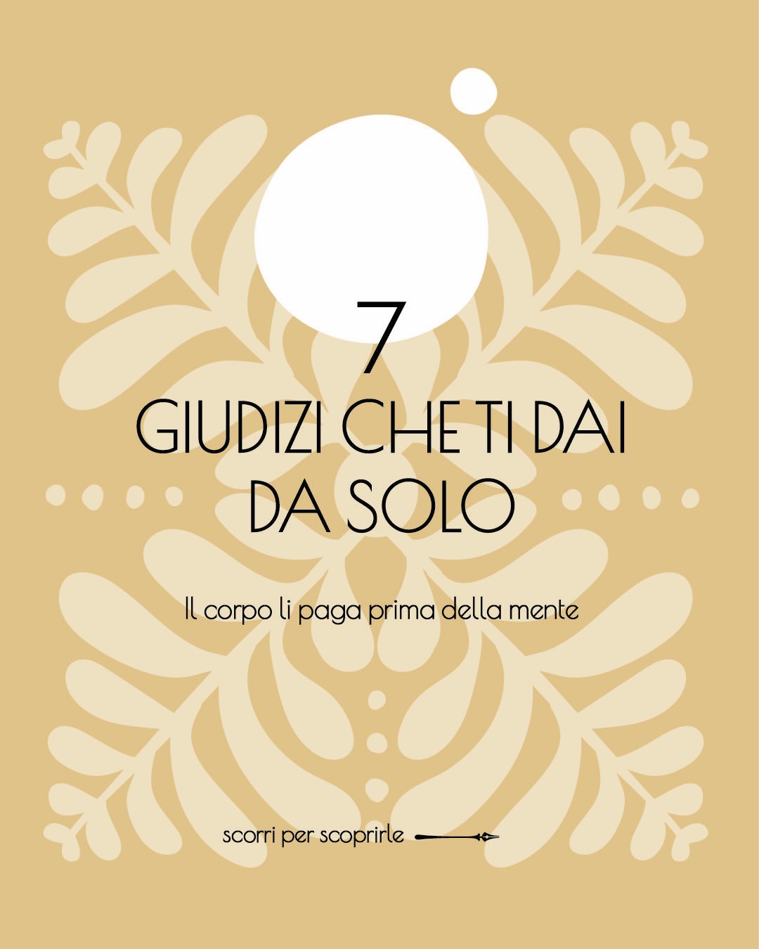 L’autocritica costante non è solo mentale.
Ha effetti misurabili sul corpo:
tensione, ipercontrollo, esaurimento, e così via ….
Se ascolti i tuoi sintomi,
spesso raccontano ciò che non ti permetti.
Quale giudizio senti più nel corpo?!