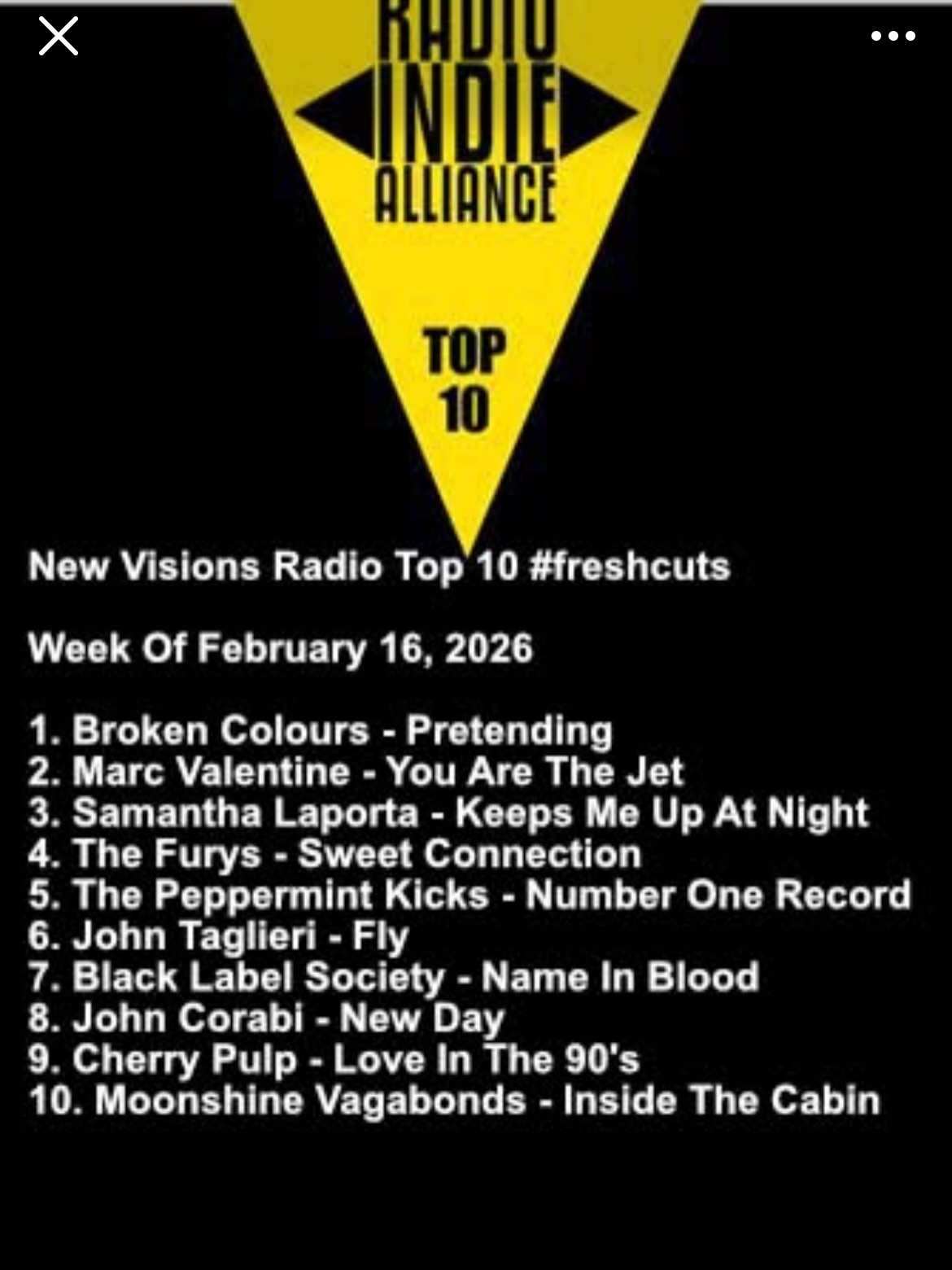 Number 1 ‼️
Thank you to New Visions Radio and @radio.indie.alliance and all the stations playing our music hundreds of times in just a few months, we can’t thank you enough for the support ✌️
#number1 #radio #musicradio #brokencolours
