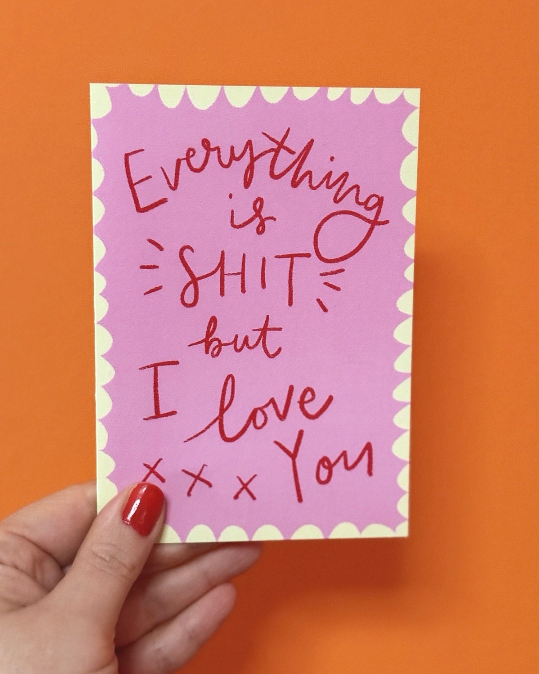 ♥️🧡 Happy Valentines 🧡♥️
When the world outside feels upside down and harsh, all we can do is dive inside and cultivate that old self love, so we can reflect some light back into the world right?
Keep the love flowing… you got his!
💋 Picked this gorgeous card at @lolaleamington!