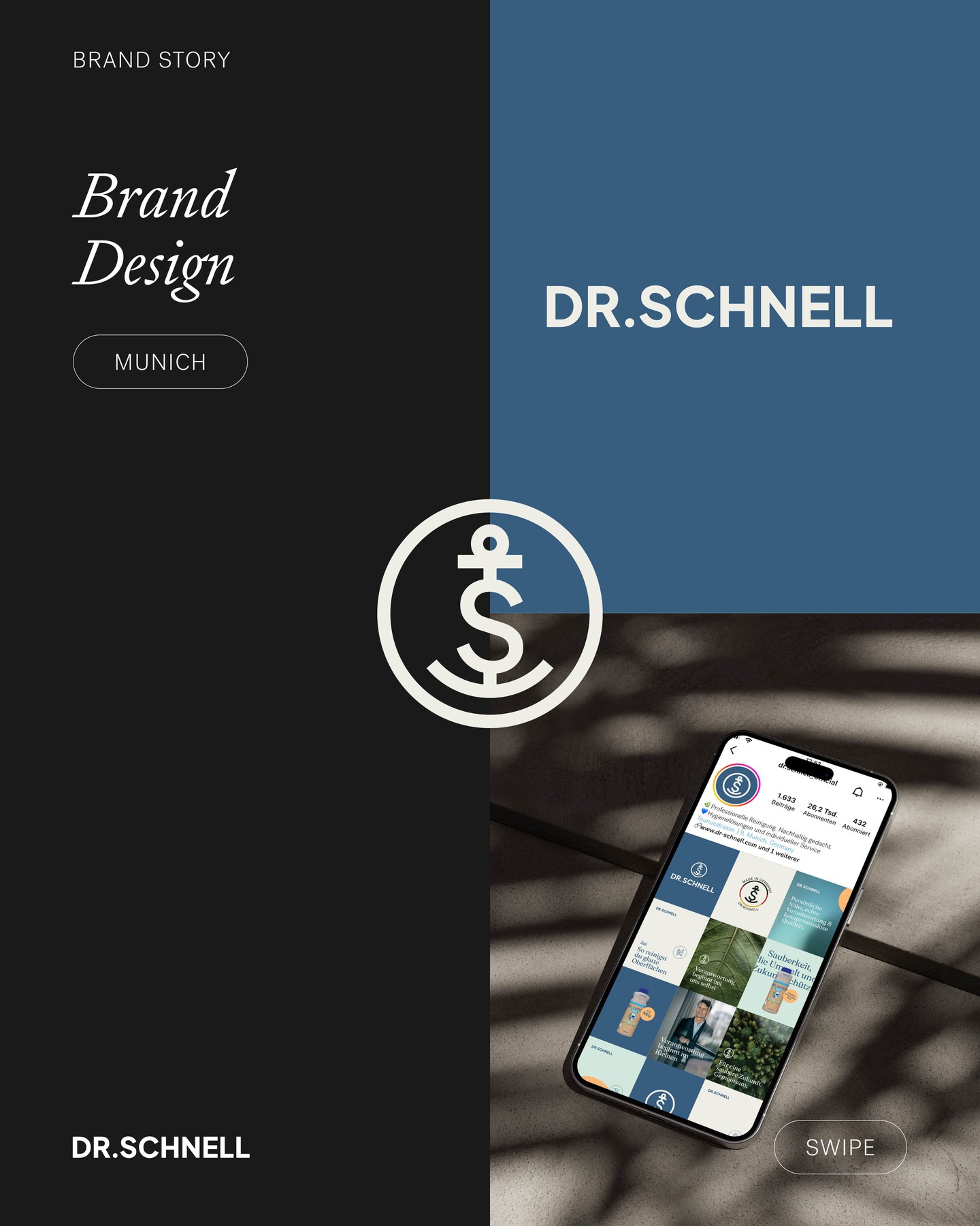 Humanity first.
Fast 12 Monate haben wir uns mit unserem Kunden @dr.schnell_official eingegraben. Workshops gehalten, Brand Strategies entwickelt, alles fein säuberlich gerebrandet. Immer wieder durchleuchtet, angedruckt, verworfen, verbessert, poliert und bewusst wieder angeraut.
Mit vielen Meinungen am Tisch, knappen Timings, langen Tagen und der ständigen Frage: Wie kriegen wir wirklich alle mitgenommen?
Und dann: am 2. Februar 2026 haben wir das neue Brand Design erfolgreich publiziert. Inklusive krachendem Launchfilm.
Da mischen sich Dankbarkeit, Freude und Stolz. (Und auch echte Erleichterung, dass am Ende alles so funktioniert hat, wie wir es geplant hatten.)
DR.SCHNELL ist ein besonderer Kunde des Clubs. Unsere Werte haben von Sekunde eins gematcht, auch dann, wenn es anstrengend wurde. Die Zusammenarbeit war offen, ehrlich und menschlich. Egal ob das herzliche Personal am Empfang oder die Chefetage: humanity hits differently.
Das macht einfach anders Bock. Und aus der für uns selbstverständlichen Extrameile wird ein echter Team-Marathon: mit Reibung, Lachanfällen, Prep Talks, Schokoladen-Lieferungen und gemeinsamer Delfin-Therapie.
So starten wir in ein weiteres gemeinsames Jahr: zwei tiefe Atemzüge. Und dann genau dort weiter, wo wir nach dem Go-Live aufgehört haben.
Dieses Jahr gehen wir jedes noch so kleine Detail der Marke an und richten es konsequent an den geschärften Markenwerten und dem neuen Brand Design aus. Denn Stringenz ist das, was am Ende alles spür- und sichtbar zusammenhält.
Wir bleiben an der Seite dieses großartigen Unternehmens. Dankbar. Ehrlich happy. Und ziemlich sicher: Genau so fühlen sich gute Kooperationen an. 🤍
Danke von Herzen an alle, die an diesem Projekt mitgewirkt haben!
@nils.krebs @juliabuerckel @annemievictoria @aliciaavalentina @sarah.niedergerke @kathi_leonhardt @barbarahibler.fotografie