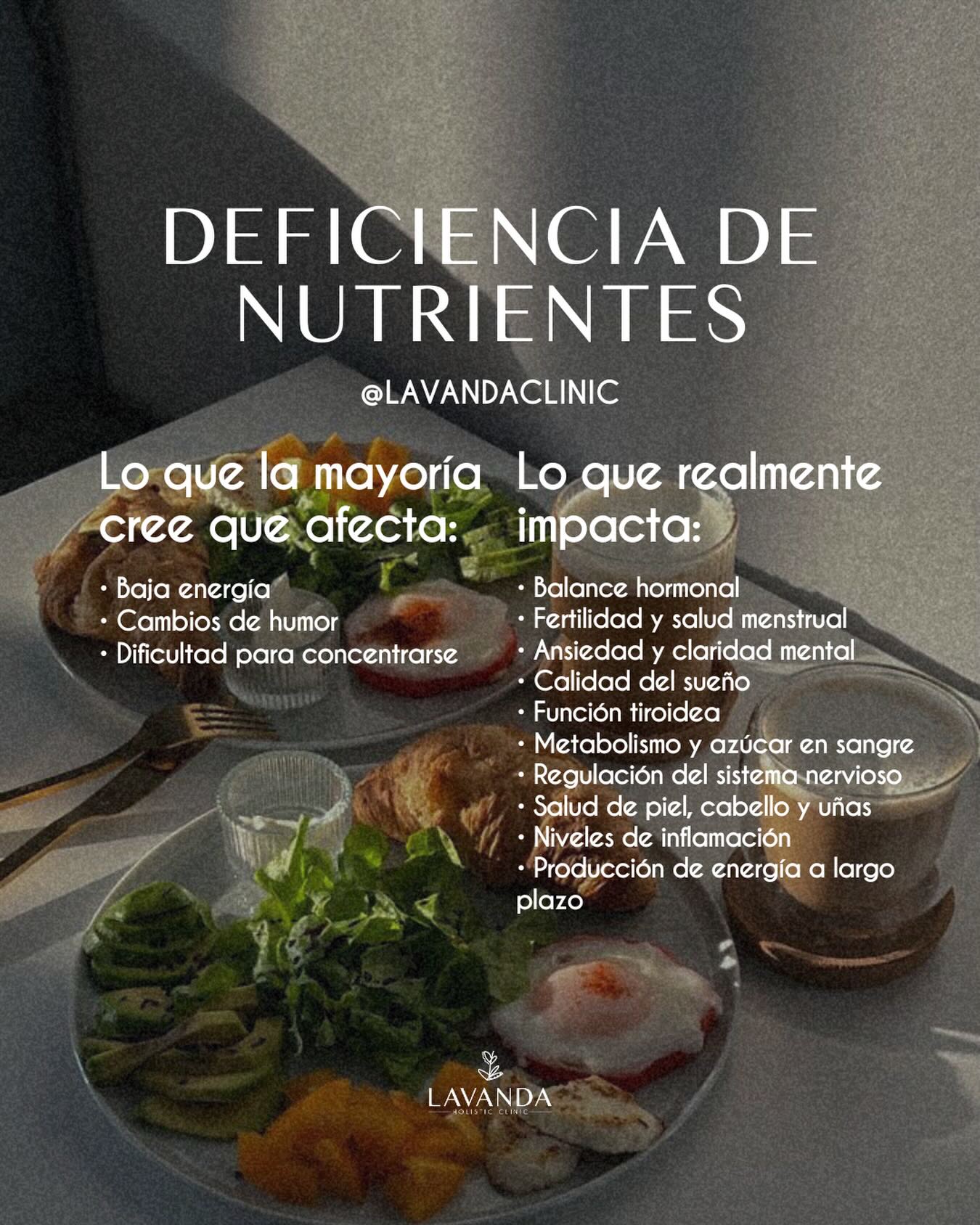 La falta de nutrientes no siempre se nota de inmediato.
A veces se muestra como energía inestable, cambios emocionales, menos claridad o un ciclo que pierde su ritmo. Detrás de estas señales, tu cuerpo está intentando sostener procesos esenciales: hormonas, fertilidad, metabolismo, descanso y sistema nervioso.
Mirar estos desequilibrios desde un enfoque integrativo permite entender qué necesita apoyo y cómo recuperar estabilidad.
🌿 Descubre cómo trabajamos tus nutrientes desde la raíz.
Click en la bio para más información ó para agendar 🪻
📞7875301401
💻LavandaHolisticClinic.com