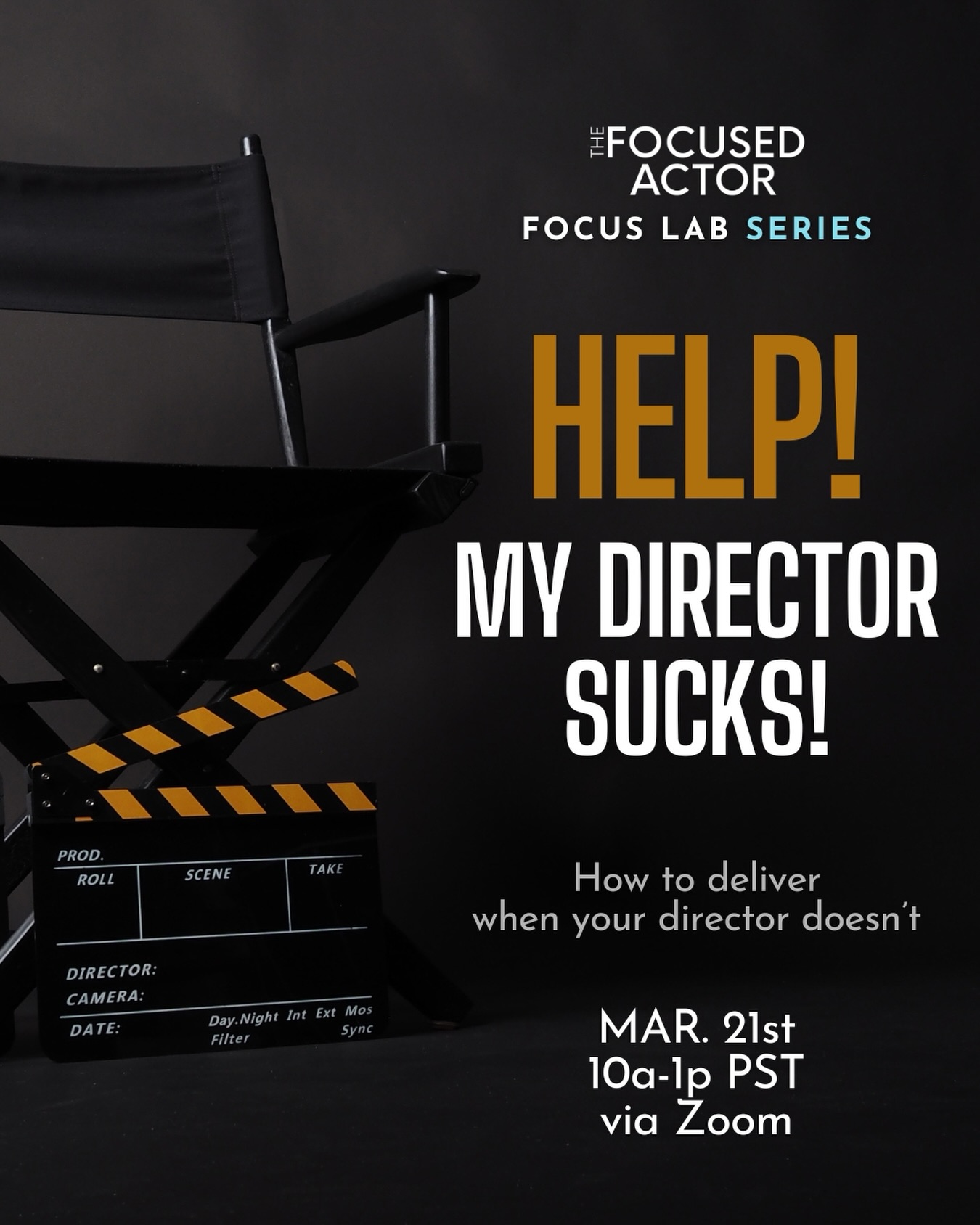 “Can you make it… bigger?”
“Less.”
“Just be natural.”
And suddenly your brain goes blank.
FOCUS LAB: Help! My Director Sucks!
March 21 | Online
We’re training how to translate vague, confusing, or conflicting direction into clear, playable adjustments — fast.
No spiraling.
No overthinking.
No losing your truth.
This is a lab. Come ready to work.
Early bird ends March 14.
Comment HELP for more details or check link in bio.
#stayfocused
#actorlife #castingtips #actingclass