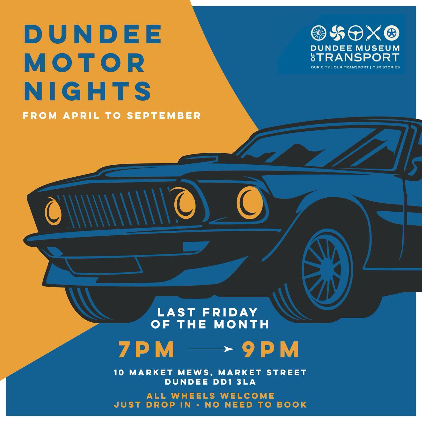 ❤️🚗 We are so excited to be bringing Dundee Motor Nights back at the museum from April! A great chance for you to meet up with fellow car enthusiasts!
More details to come in the following weeks! The first Dundee Motor Night of the season takes place on Friday 24 April!!