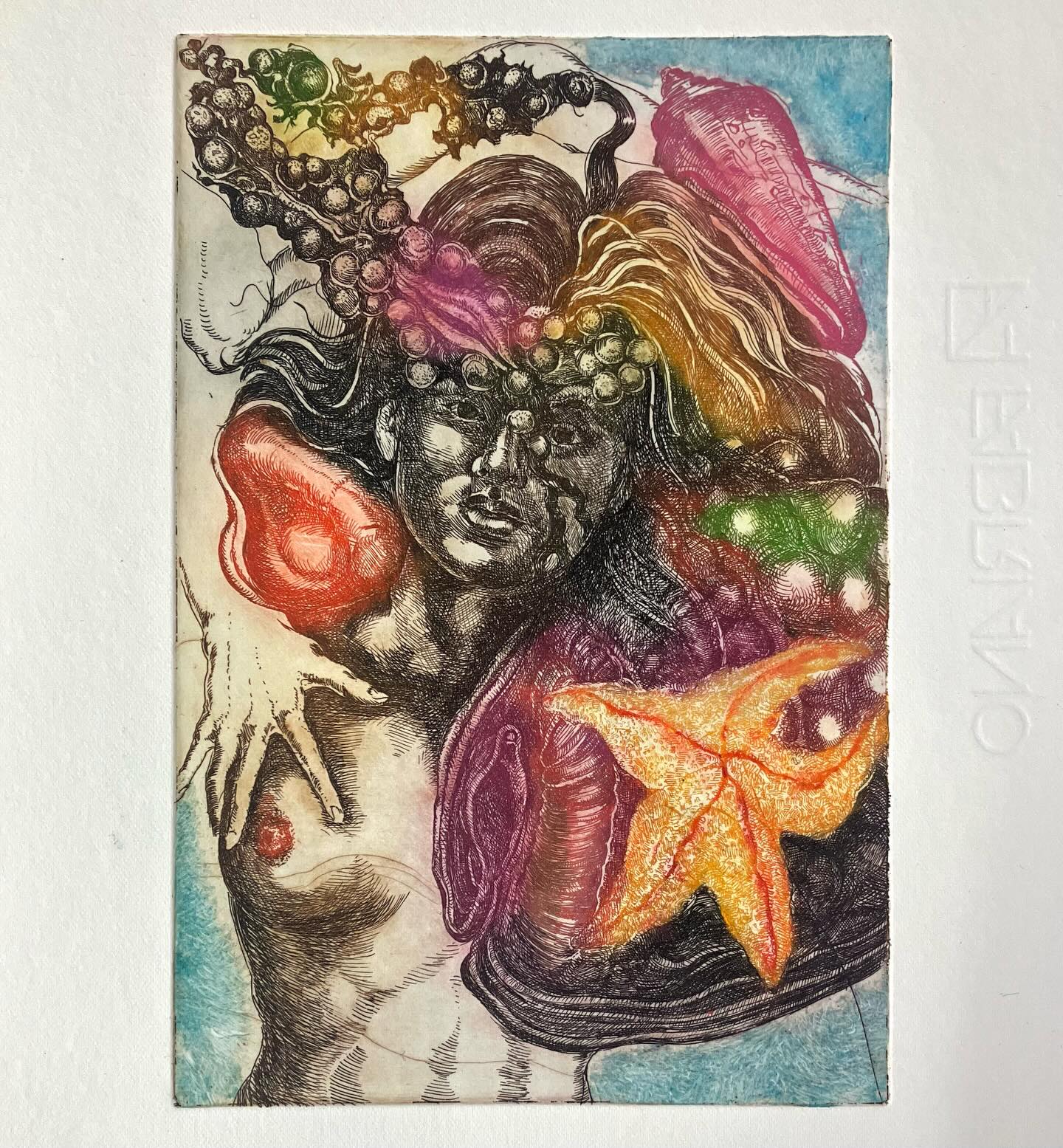 “Et Dieu créa la femme”, ets, 2026. #lifedrawing #printmaking #etching #figuredrawing #botanicalprints