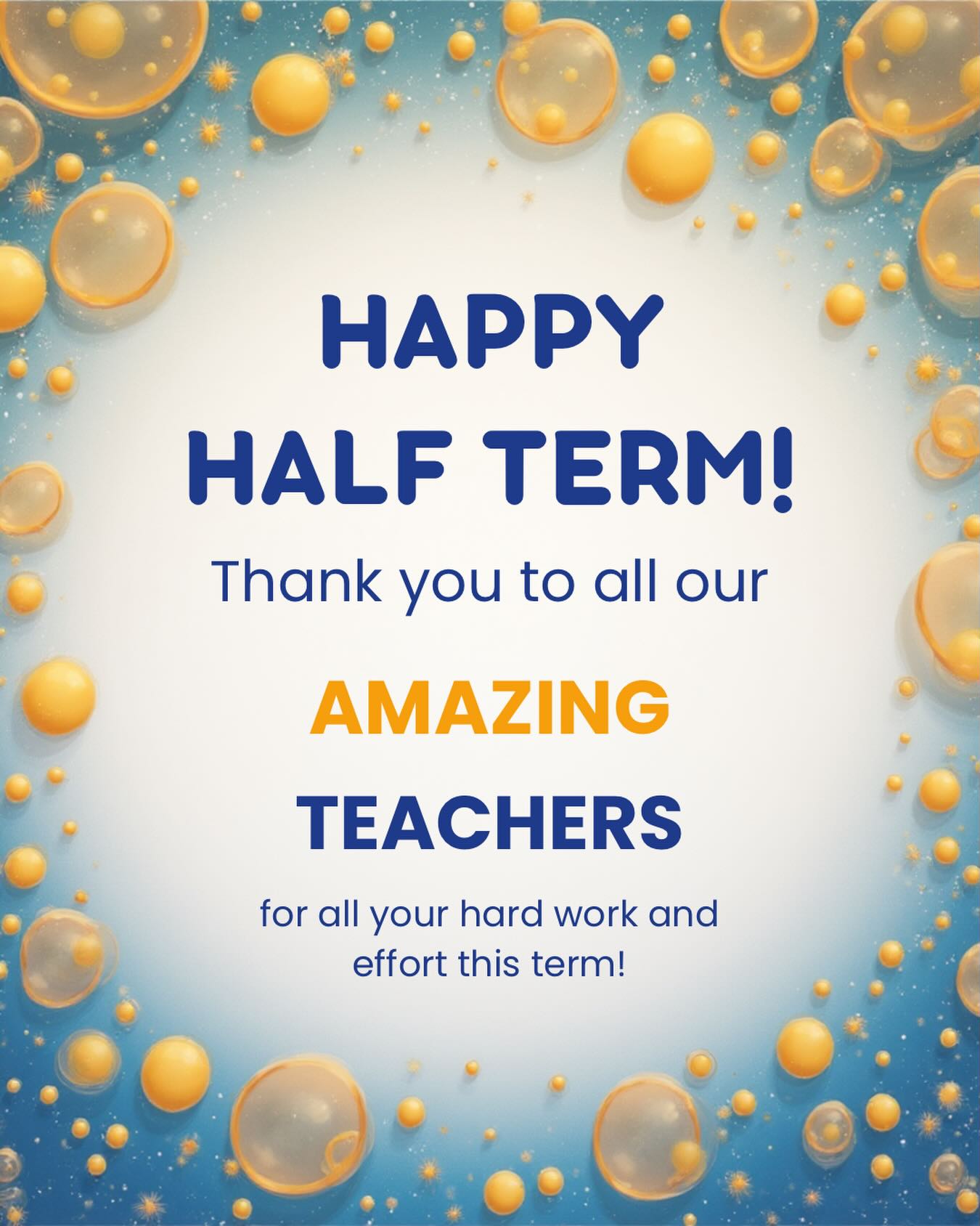 Happy Half Term! 🎉✨
A huge thank you to our amazing teachers and leaders for your dedication, passion and the care you show every single day. You inspire, support and go above and beyond and it never goes unnoticed. 💛📚
We hope you all enjoy a well deserved rest! 🌟🍎
#HalfTerm #ThankATeacher #Education #TeamWork
@manormultiacademytrust @ambition.inst