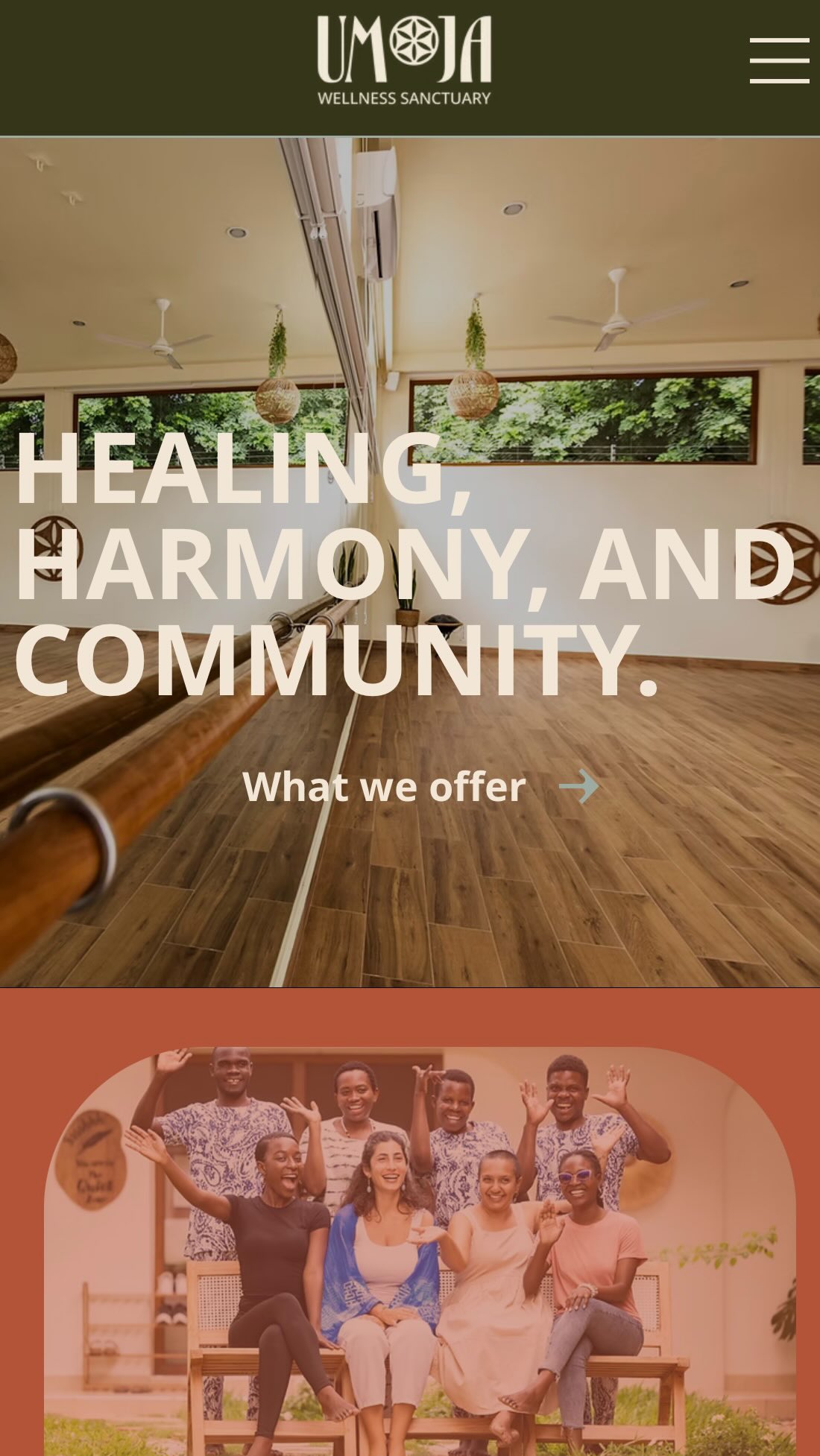 Our new website is live!
A space designed to reflect what Umoja truly is: a social wellness hub where movement, care, rest, and connection come together.
On the new website you can explore our full ecosystem: from group classes to one-to-one therapies, from sauna, ice bath and red light therapy to workshops, community experiences, and rental services.
Whether you’re looking for an active practice, personal support, or simply a place to pause, everything starts there.
Take your time, explore, and discover the many ways Umoja can support your everyday wellbeing.
🌐 www.umoja-wellness.com
#beumoja #wellness #daressalaam #tanzania #webdesign