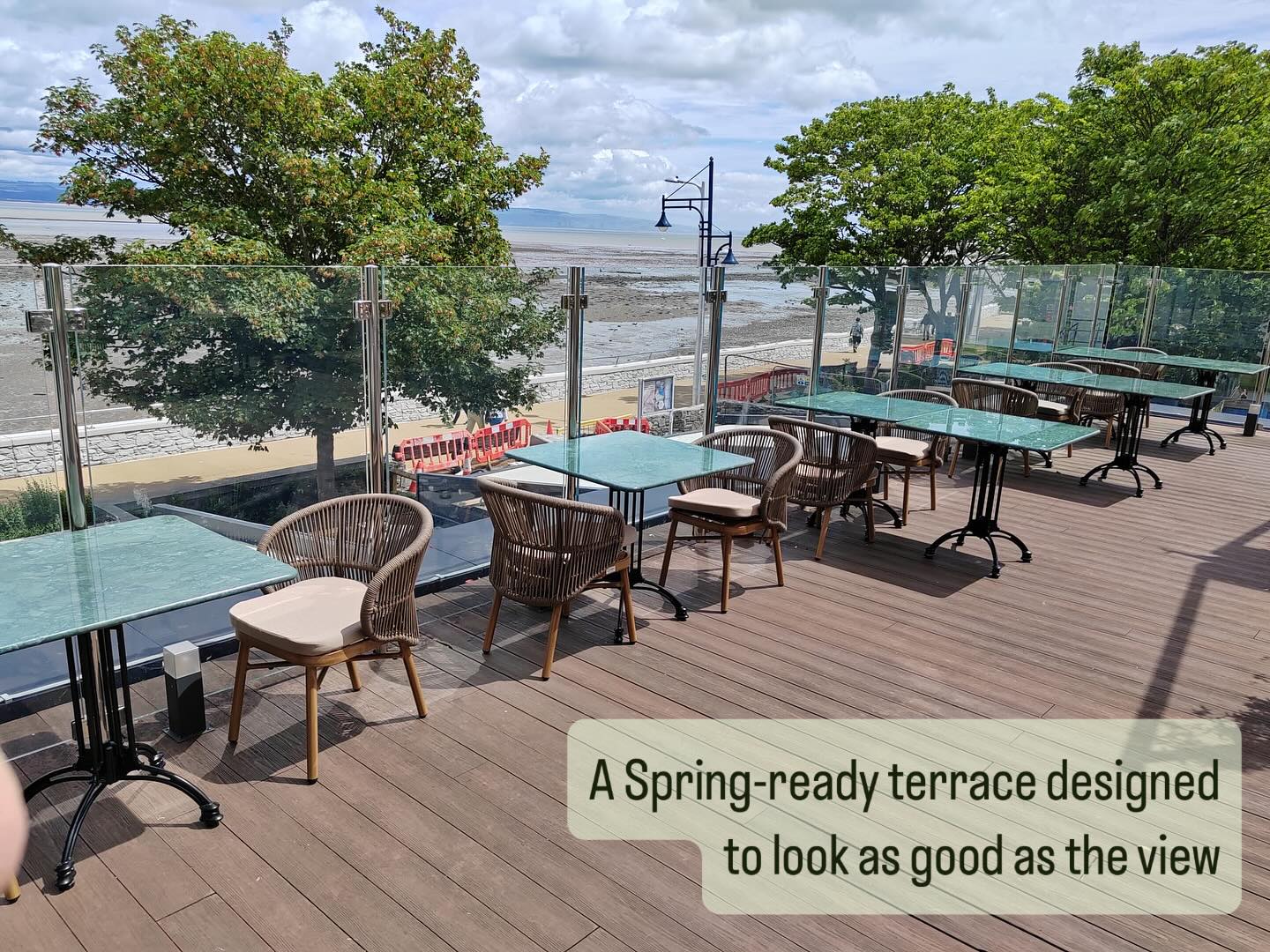 Completed last Spring, this beachfront terrace was refreshed with a natural palette chosen to complement the coastal setting. Taupe and olive Bude rope chairs are paired with striking Verde Rajistan marble tops and Blewbury hardwood dining sets, creating a calm, premium look that feels perfectly at home by the sea.
As the new season approaches, now is the ideal time to plan ahead. When the sun does start to shine, you want an outdoor space that draws people in and works beautifully for service.
Thinking about your 2026 terrace? Get in touch and we will be very happy to help.
#outdoordining #hospitalitydesign #restaurantdesign #restaurantterrace #cafedesign #terracedesign #hotelterrace #outdoorfurniture #ropefurniture #hardwoodfurniture #gardenfurniture #alfrescodining #beachfrontdining
