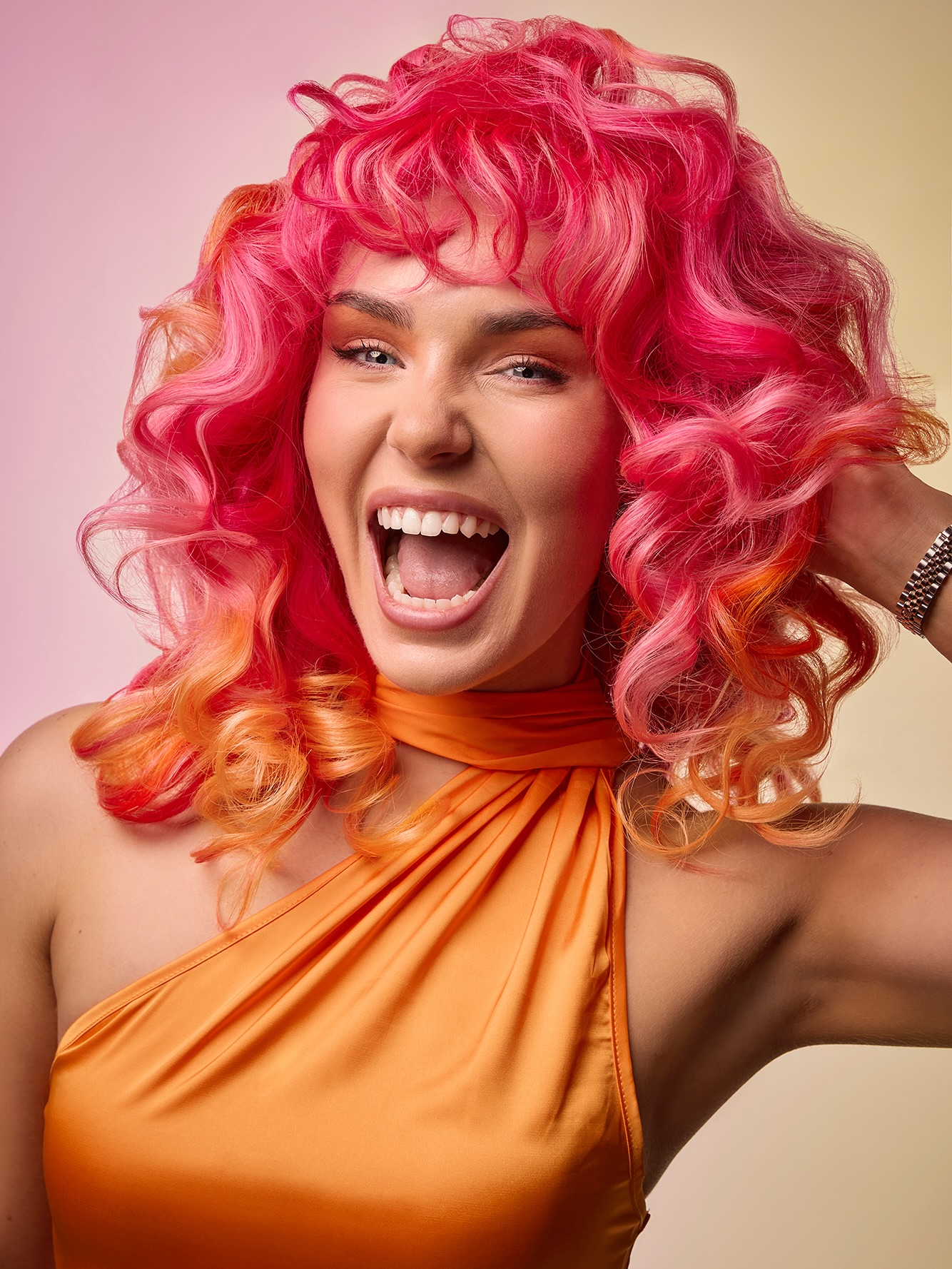 The second look from @nealandwolf ‘s fab Reboost+ vivid colour range latest campaign.
Incorporating warm sunset colours with vibrant and and excited expression to really show off the fun side of these bold hair colour products.
Art Direction @jade_francesca
Hair @laura_salon_promotions @kelly_hewitt_spl
Makeup @makeupbykeirawilson
Models @izzylaurenf
Wigs by @stevenaustinhairartist
Lighting by @pixapro @essentialphotovideo
#vividcolours #hairphotography #hairphotoshoot #brandphotographer #yorkshirephotographer #lancashirephotographer #campaignphotography #nealandwolf