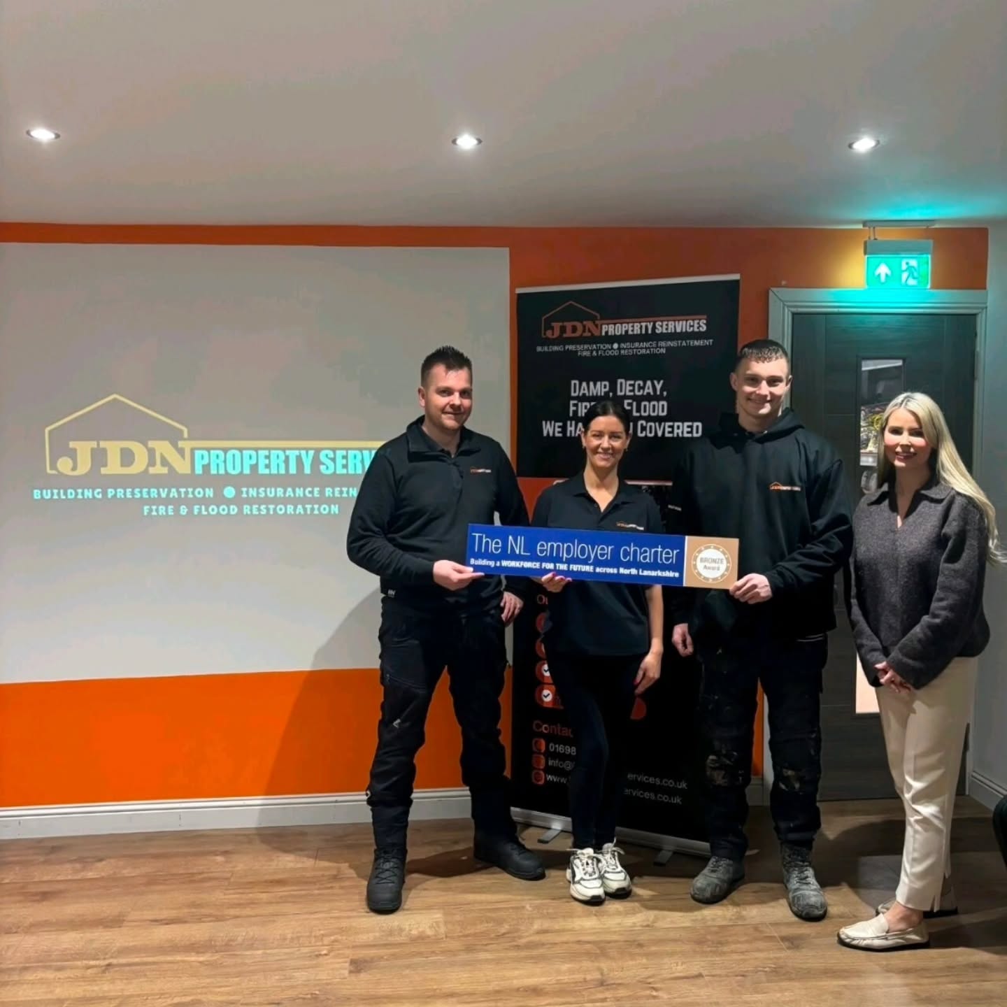 Proud moment for the team 👏
JDN Property Services Ltd is officially a Bronze accredited employer under the NL Employer Charter.
We believe good businesses are built on good people. Fair work, wellbeing, proper training, and a culture where people feel valued all matter to us.
Thanks to North Lanarkshire Council for the recognition. More to come 👀
#TeamJDN #FairWork #NLEmployerCharter #ConstructionLife #ScottishBusiness WorkplaceCulture ProudMoment