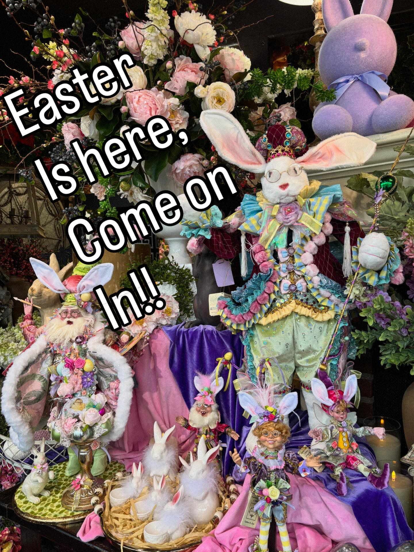 Easter’s here at The Holiday, come on in we would love to see you! ,#bunnies ,#easter ,#flowers