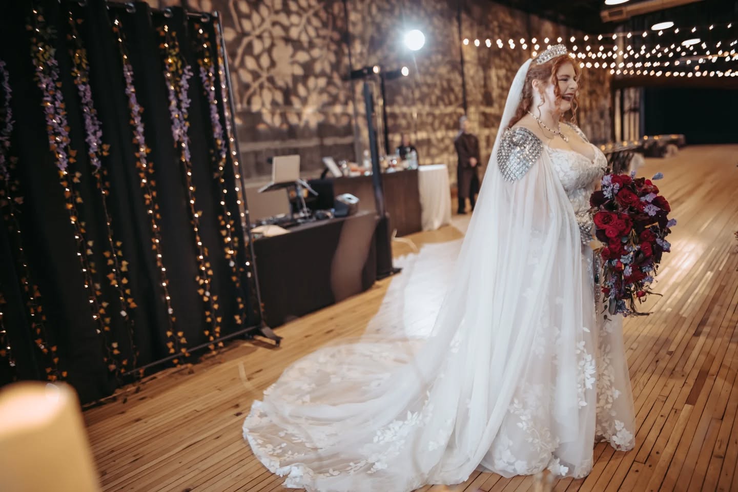 Go ahead.
Come up with your wildest fantasy or craziest vision. Throw it our way. We can't wait to make your dreams come true. ⚔️
Venue and string lighting: @oliopeabody
Coordination: @amagicalmomentweddings
Photos, Photo Booth: @mgnorrisphotos
Gobo lighting: @designlightco
Caterer: @labonnemaison
DJ: @madlovellc
Floral: @petalsinc.peabody
Entertainment: @blackcathistoricalfencing
Rentals: @peakeventservices
#historicvenue
#medievalwedding
#bostonwedding #massachusettswedding #newenglandwedding