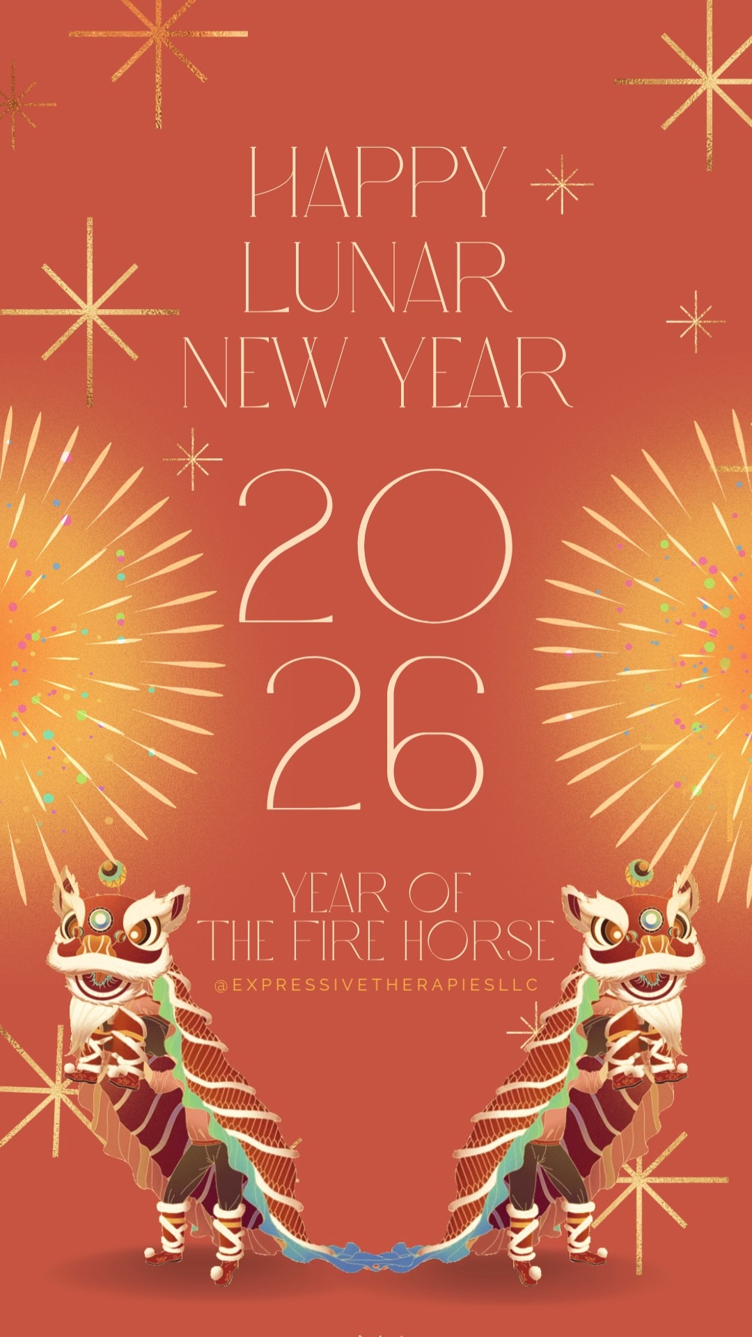 Happy Lunar New Year: The Year of the Fire Horse! 🐎🎇
#expressivetherapiesllc #ChineseNewYear2026