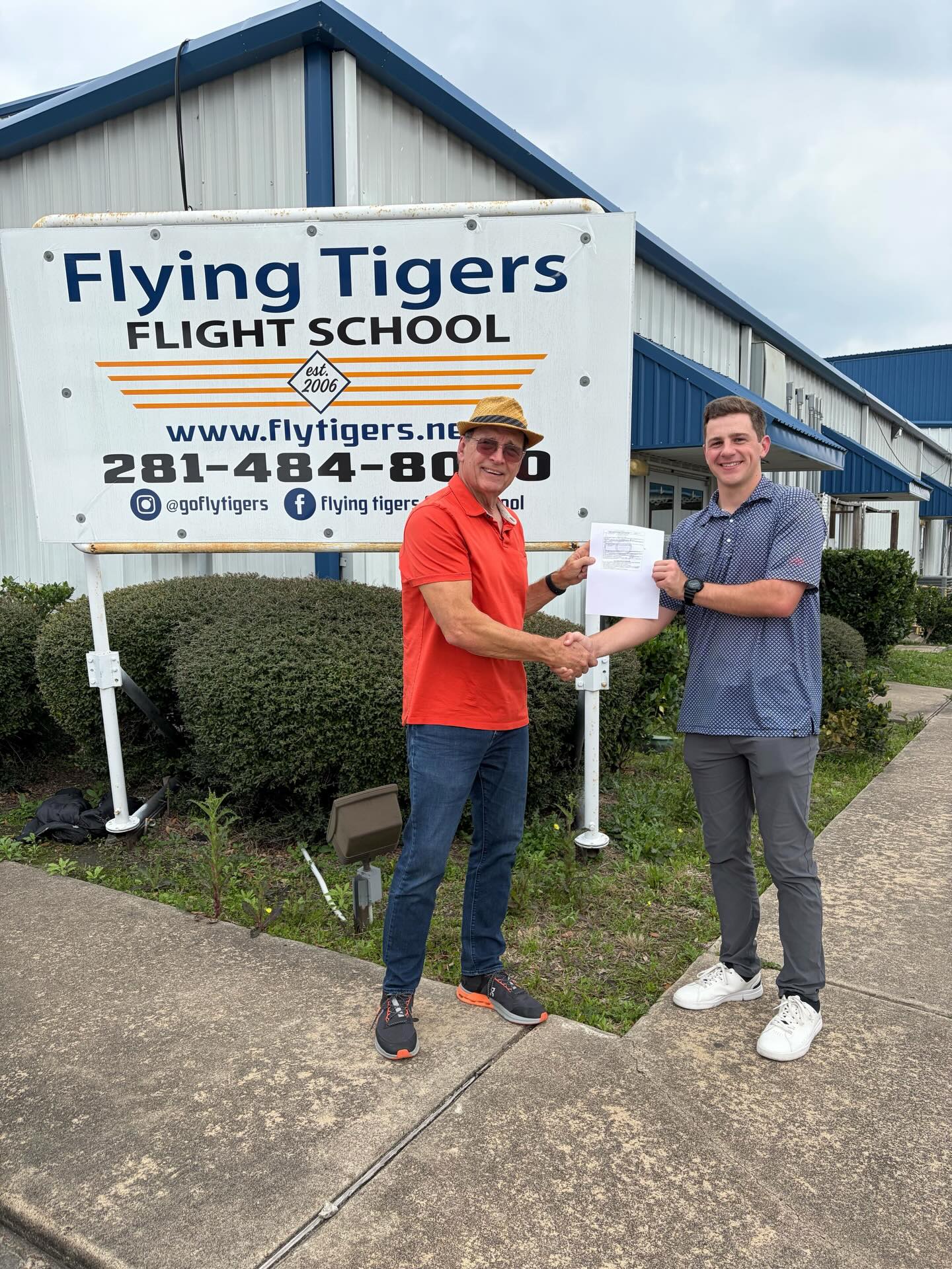 Another new pilot in the skies today! Congratulations Hayes Hamilton on passing your private pilot check ride today at Flying Tigers Flight School. 🎉 🎉