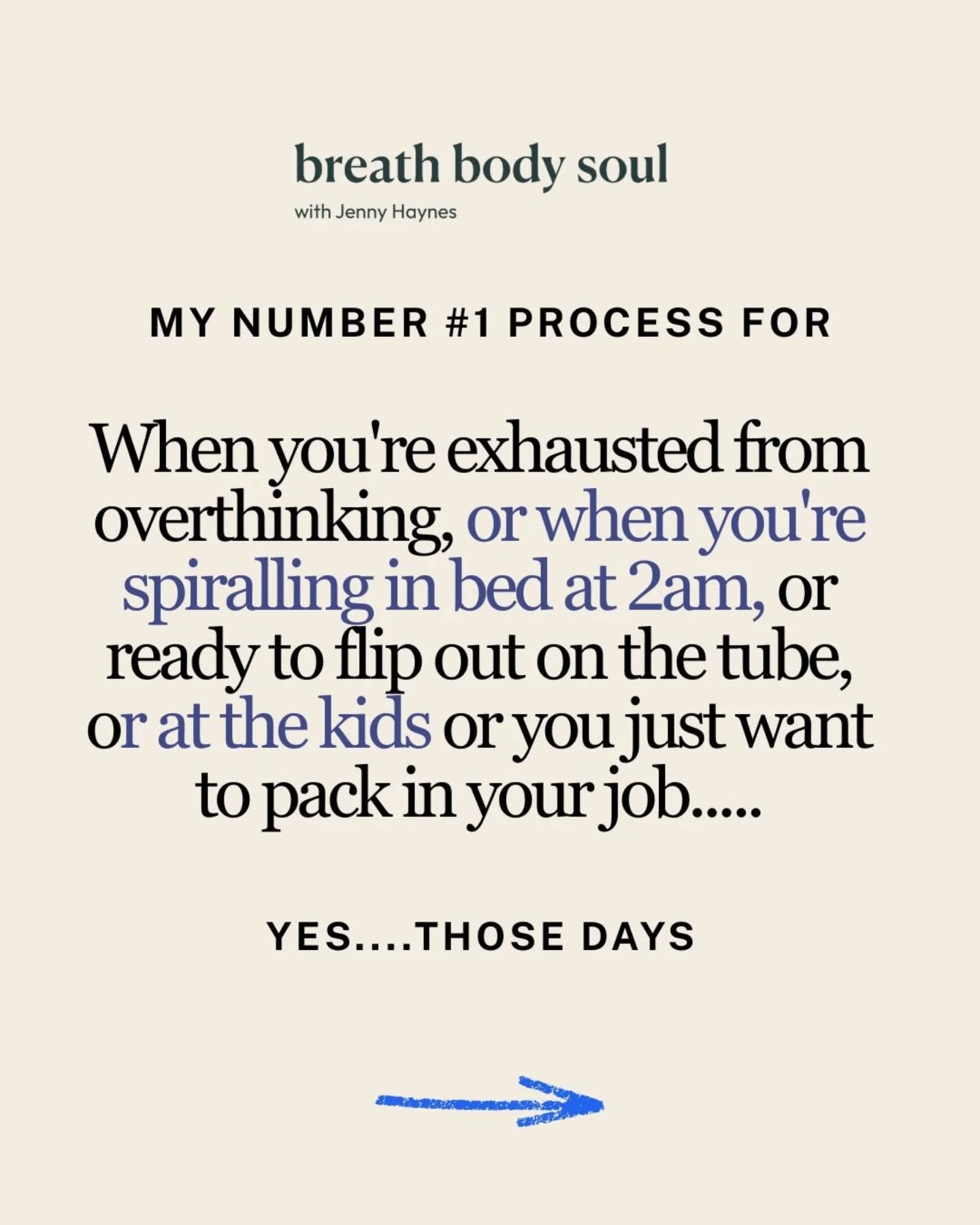 The human 🧠 is so so clever.
It also works a bit too hard sometimes.
One of the biggest things I see, in clients and my own patterns....
The 🧠 kicking into overtime to try and rationalise or control an unexpected sensation.
The more we can practice
Stepping into SENSATION and recognising these predictive tendancies.
The more we can start to let energy and processes take place as they should 🌀.
Can be hard. Absolutely.
But can in the long term be so much easier.
Whats your experience pals?
.....let me know below 👇
And if you're struggling with overwhelm, anxiety or racing mind. I'm always here to explore 121s, breathwork events and more to help us find that connection.
Always reach out
Xxx
Jenny
.
.
.
.
.
.
.
.
.
#nervoussystemhealth #hyperarousal #breathwork #anxietyrelief #stressmanagement