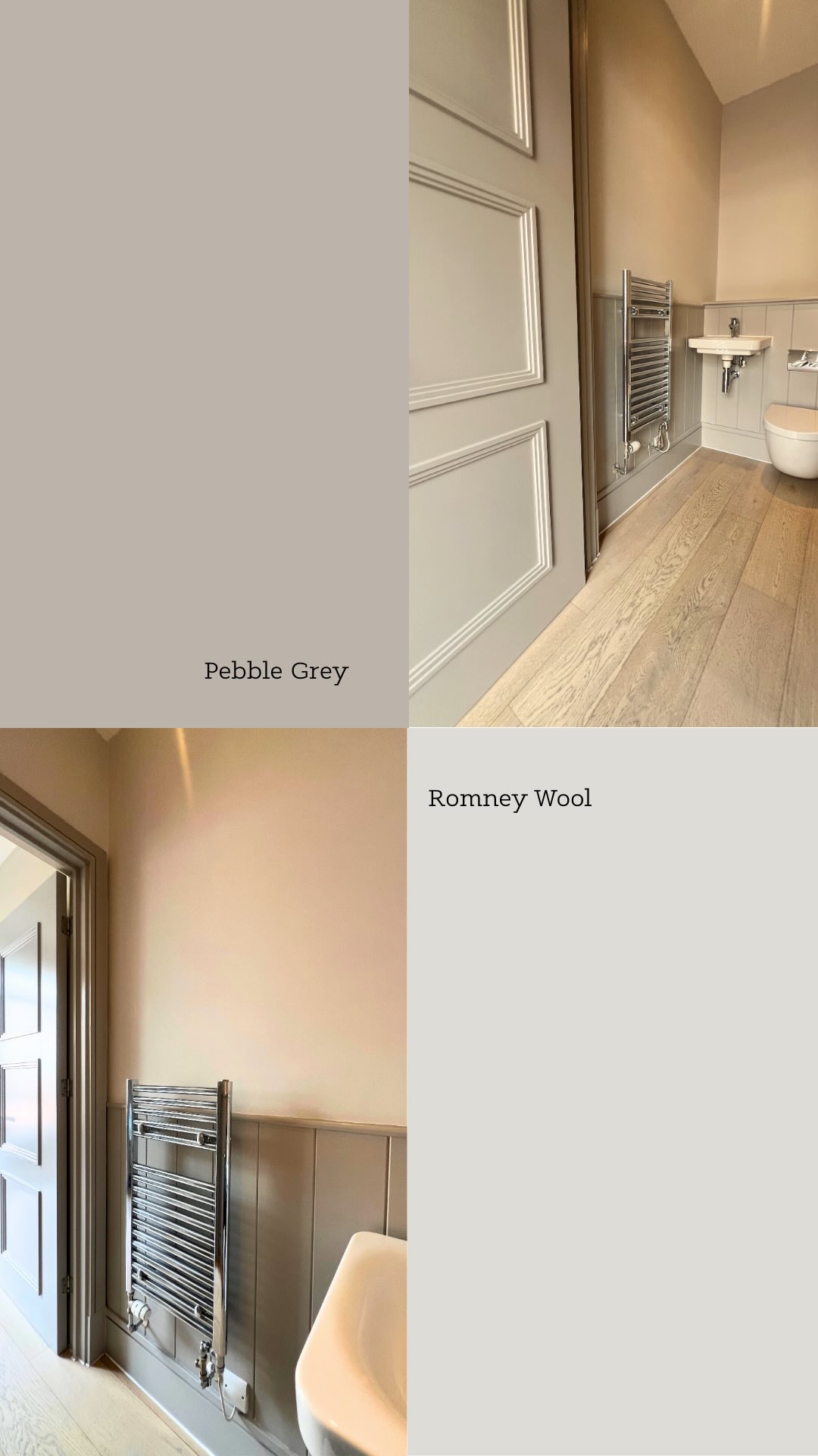 Repainted this little downstairs WC. This was previously painted in a metallic blush gold by the previous home owner. Our client wanted something a little more subtle. The gorgeous colours here are by @duluxheritage in shades Pebble Grey and Romney White.
#paintinganddecoratinguk #bath #bathbusiness #duluxcolour #duluxheritage