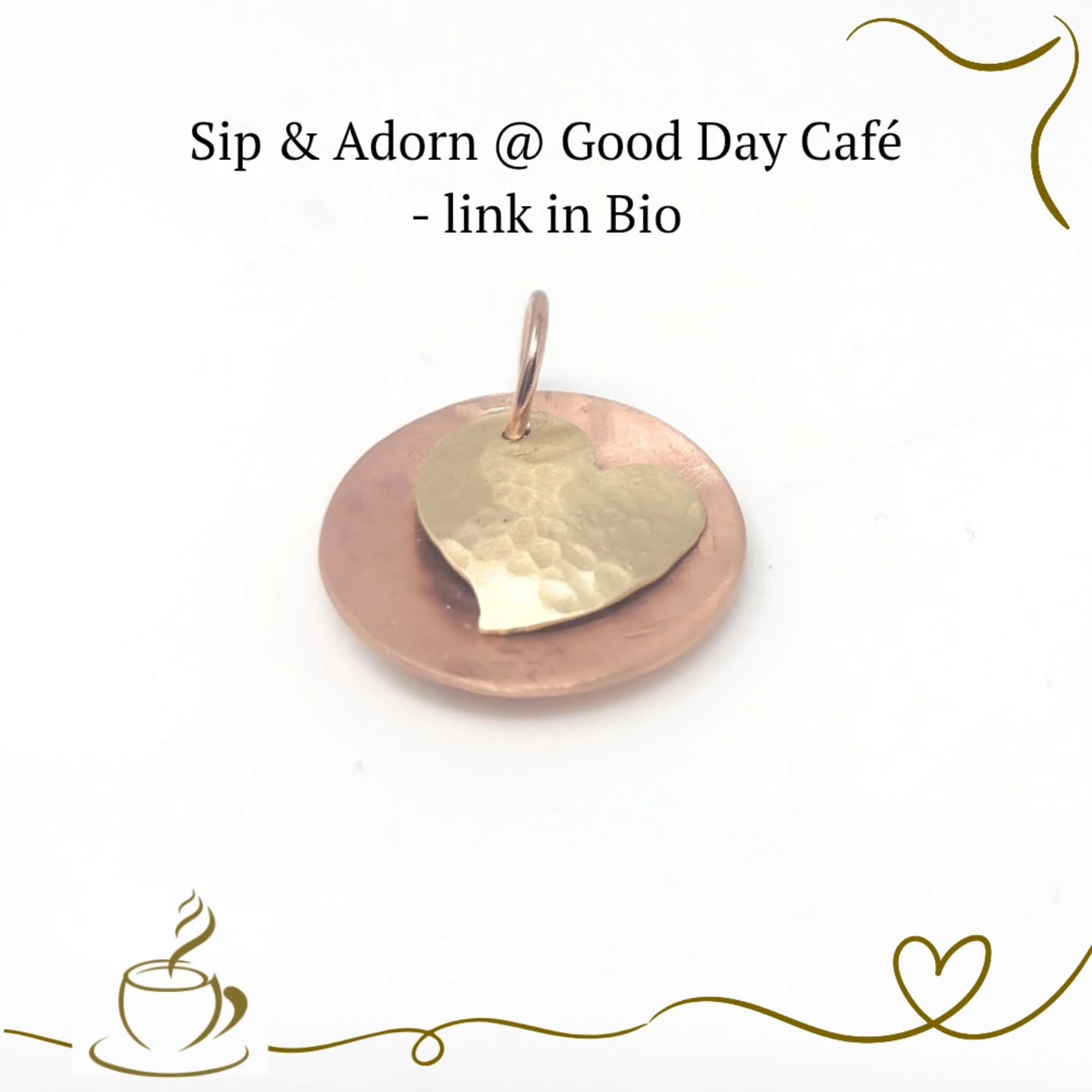 Happy Valentines Day 💝
Here’s a little love in copper and brass. This bi-metal pendant is a perfect example of what's possible in our upcoming technique based workshop @gooddaycafe_elkton
No soldering, just real metalsmithing skills and room to design something uniquely yours.
3 tickets are spoken for - 9 seats remain.
🥐 Link in bio to join us
#InsideMyLocket
#Handmadeisbetter @gooddaycafe_elkton