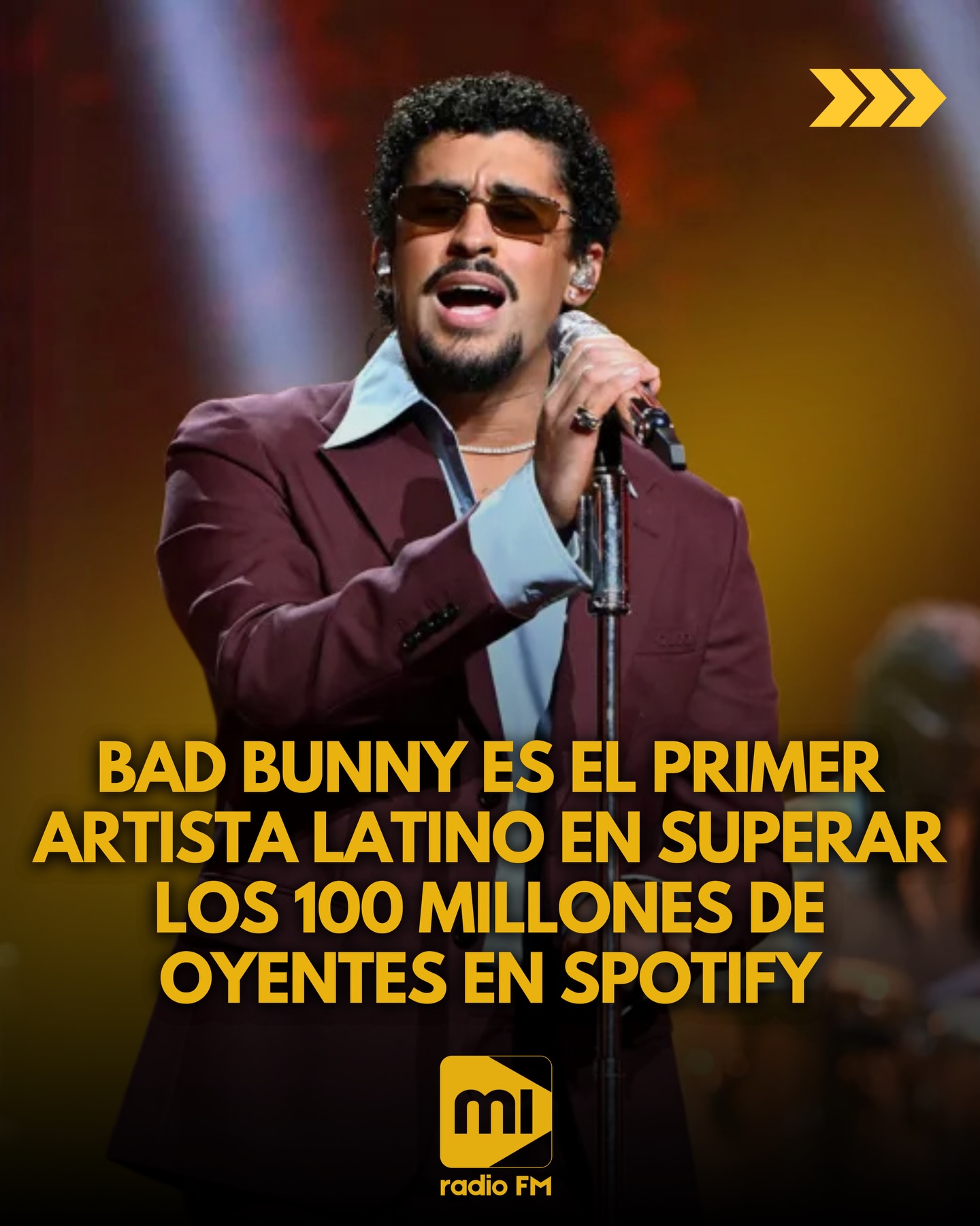 El fenómeno de @badbunnypr no se detiene. 🇵🇷
Se convierte en el primer artista latino en superar los 100 millones de oyentes mensuales en Spotify.
Y después de su presentación en el Super Bowl 🏈, sus reproducciones explotaron un +776%, alcanzando 183,713,264 streams en un solo día.
El movimiento es global. La cultura latina sigue rompiendo barreras. 🌎✨