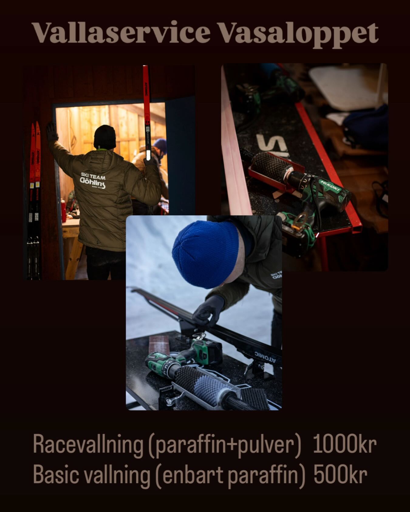 Vallaservice Vasaloppsveckan!
Vi erbjuder vallning till samtliga lopp under Vasaloppsveckan❄️❄️
Obs, vi erbjuder enbart glidvallning, men passar dig som kör skins eller stakar
Har du frågor eller vill boka vallning. Skicka ett DM till oss här på instagram