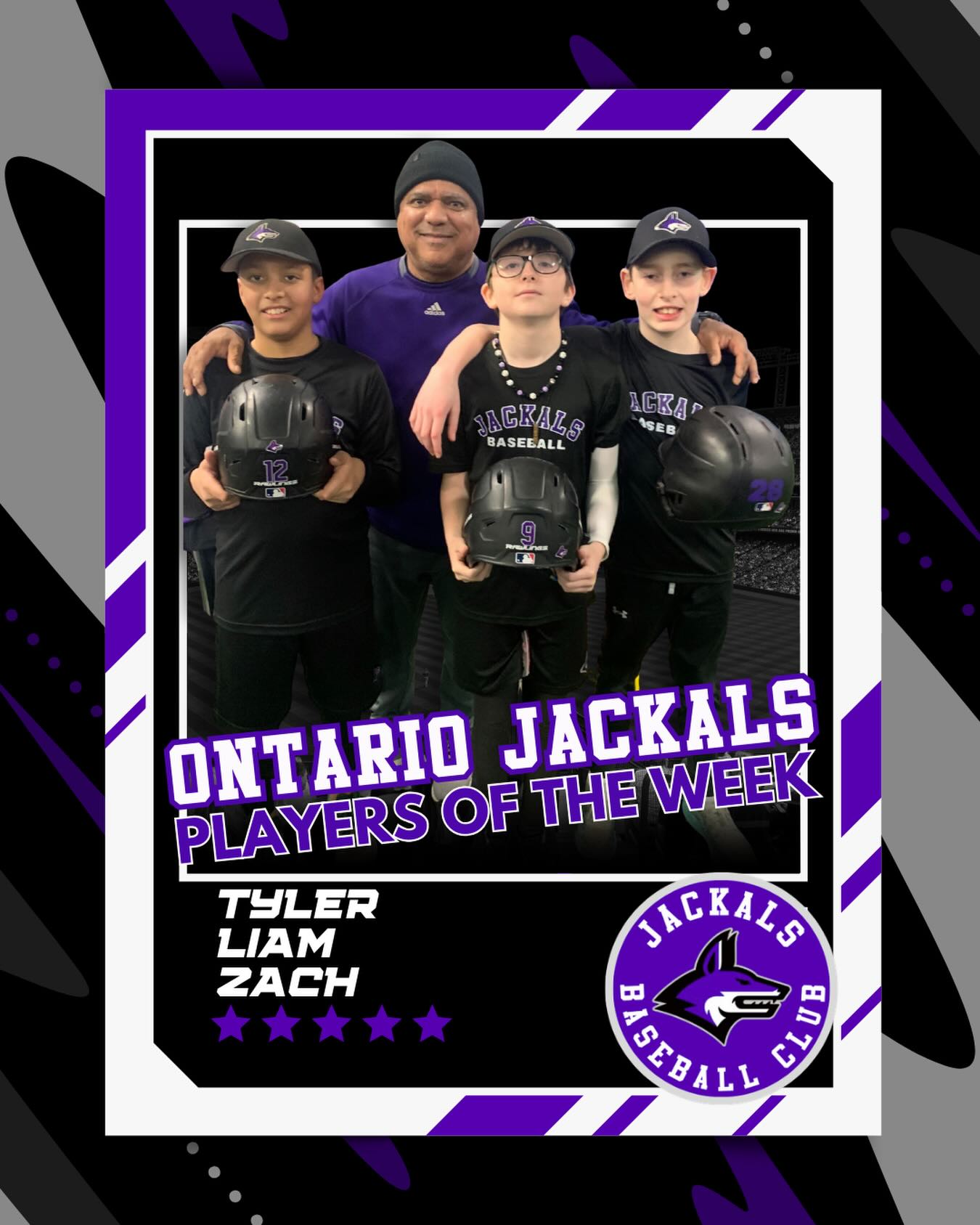 🐺 ONTARIO JACKALS – PLAYERS OF THE WEEK 🐺
At the Ontario Jackals, our Player of the Week program is about more than stats and highlights.
It’s about:
🔥 Showing up with effort
🧠 Growing your skills and mindset
🏆 Pushing yourself and your teammates
🤝 Competing the right way
📈 Becoming better than you were last week
Every player is challenged to bring their best in a positive training environment that promotes self-growth, healthy competition, and teamwork.
This isn’t just about who shines the brightest — it’s about who raises the standard for everyone.
🏆 Congratulations to Tyler, Liam & Zach!
Let’s keep setting the bar higher. 💪🐺
#OntarioJackals #PlayerOfTheWeek #EarnIt #TeamCulture #GrowthMindset