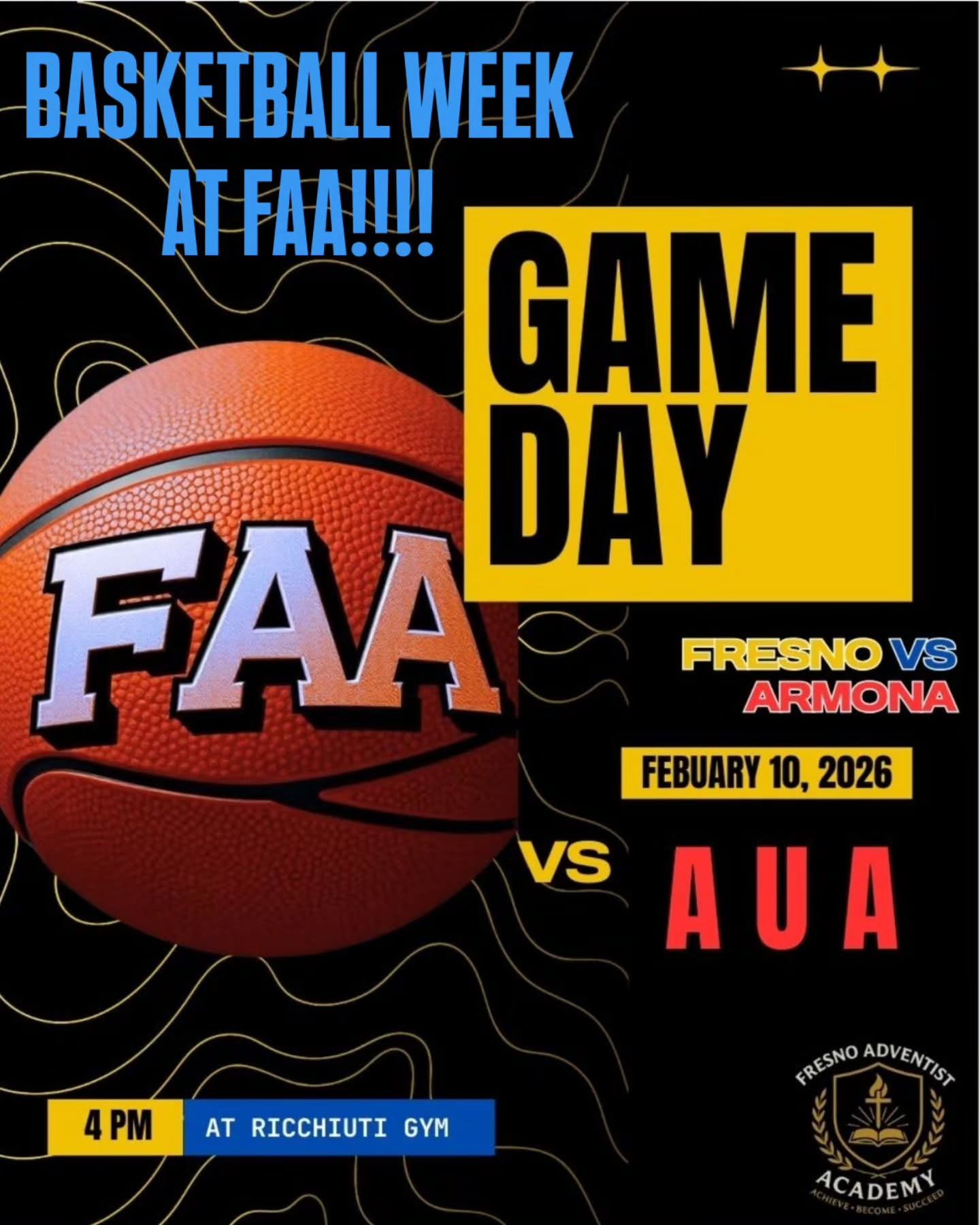 🔥🔥FAA Annual Basketball Tournament 🔥🔥
Come out and support Adventist youth!!!