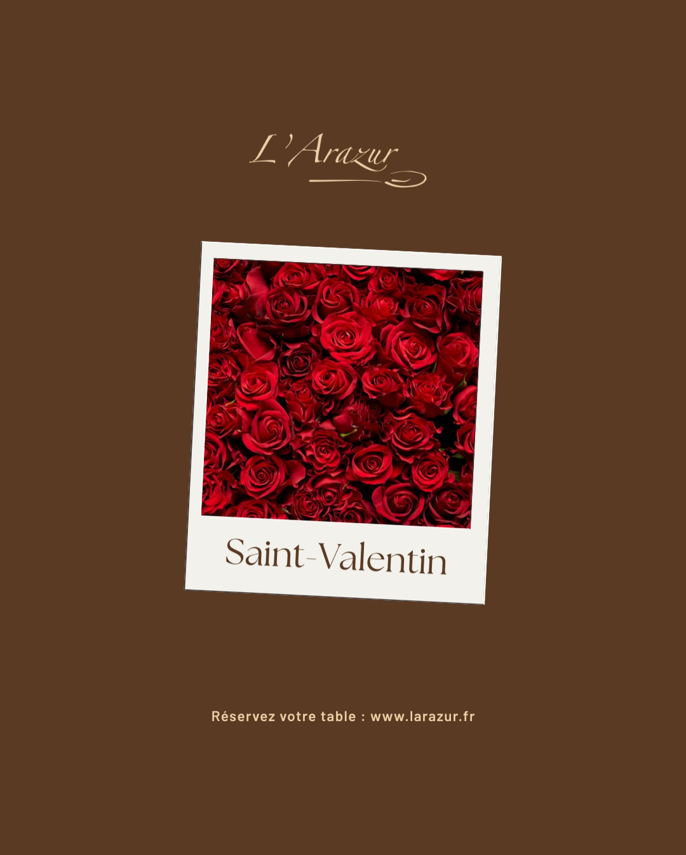 Toute l’équipe de L’Arazur vous souhaite une joyeuse Saint-Valentin, placée sous le signe de l’amour et du partage ❤️🌹
‣ Réservez votre table sur www.larazur.fr