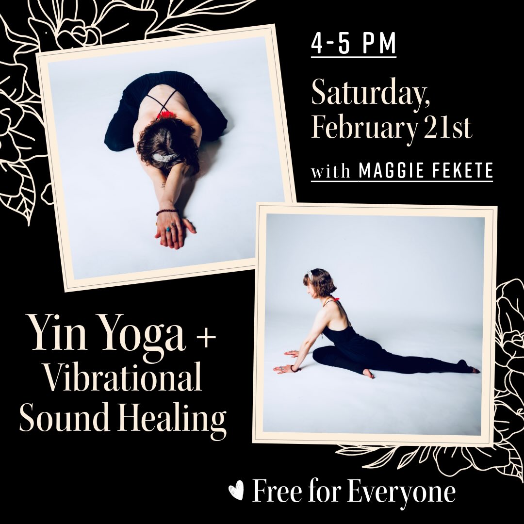 🤫Enjoy a quiet, intimate practice with @maggie.fekete
☝️-🖐️Each posture will be held for one to five minutes to experience the deepest stretch of our fascia, connective tissues!
😱Undesirable tension gets stored in our fascia and presents as pain and disease within the body.
🧘🏻♀️During Yin we will begin the process of relaxing and releasing this tension, pain, and thus disease! Experience deep relaxation at the conclusion of our practice together.
👃Aromatherapy and cozy blankets will be offered during Guided Breathwork, Relaxation, Contemplation, and Visualization Meditations with LIVE Music to begin releasing the tension, pain, and disease residing within the mind.
👂You will be led to form soothing mental images while incorporating your senses.
✌️The feeling of peace and balance that meditation provides benefits our emotional well-being and our overall health. The blessings continue after meditation concludes. Some research suggests that meditation may help the following conditions: insomnia, anxiety disorders, binge eating, depression, fatigue, high blood pressure, physical and emotional pain, substance abuse, asthma, heart disease, cancer, and allergies.
📋This event is currently offering a waitlist!
🔗Link in bio to learn more!
#soundhealer #soundtherapy #energyhealing #holistichealing #meditationmusic
