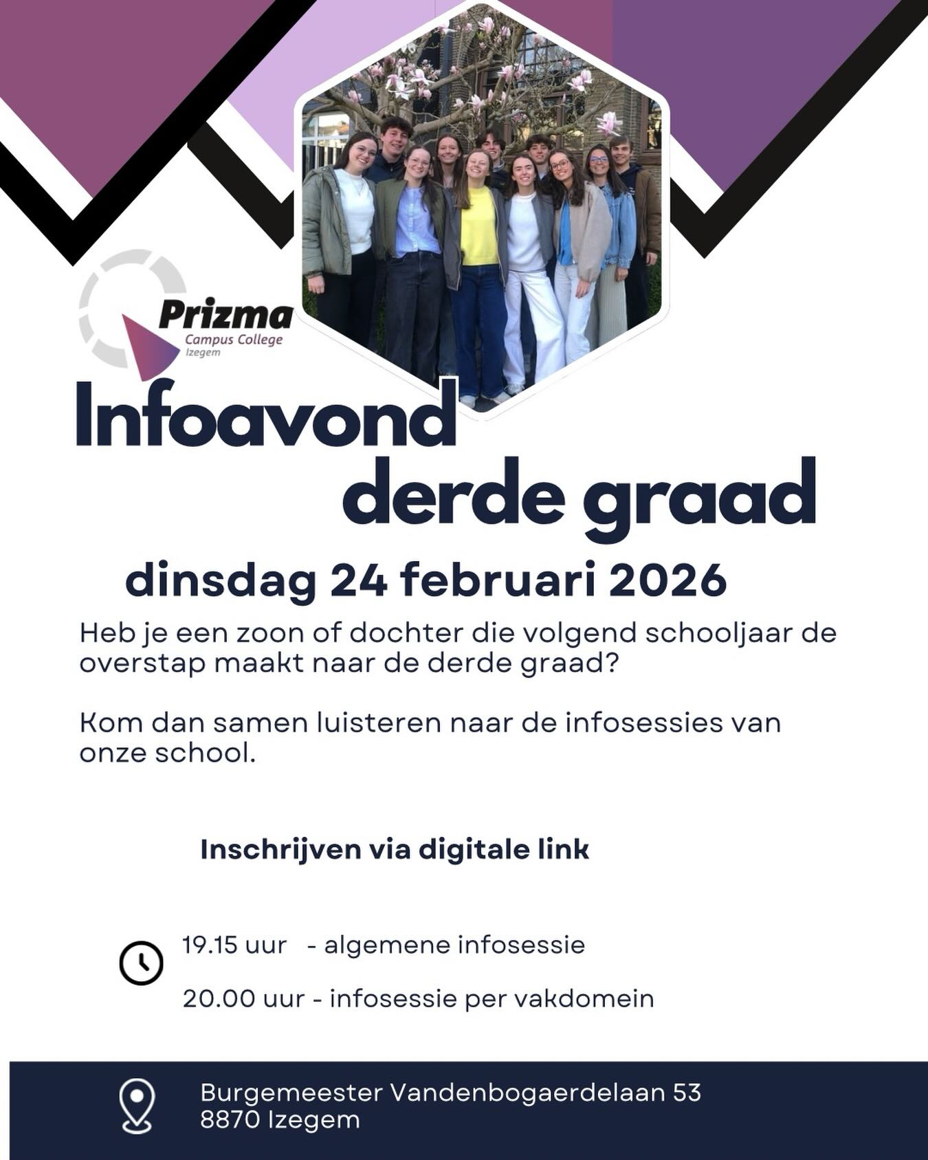 Infomoment 3de graad
Inschrijven kan via link in bio.
#hiergroeittalent #prizmacampuscollege