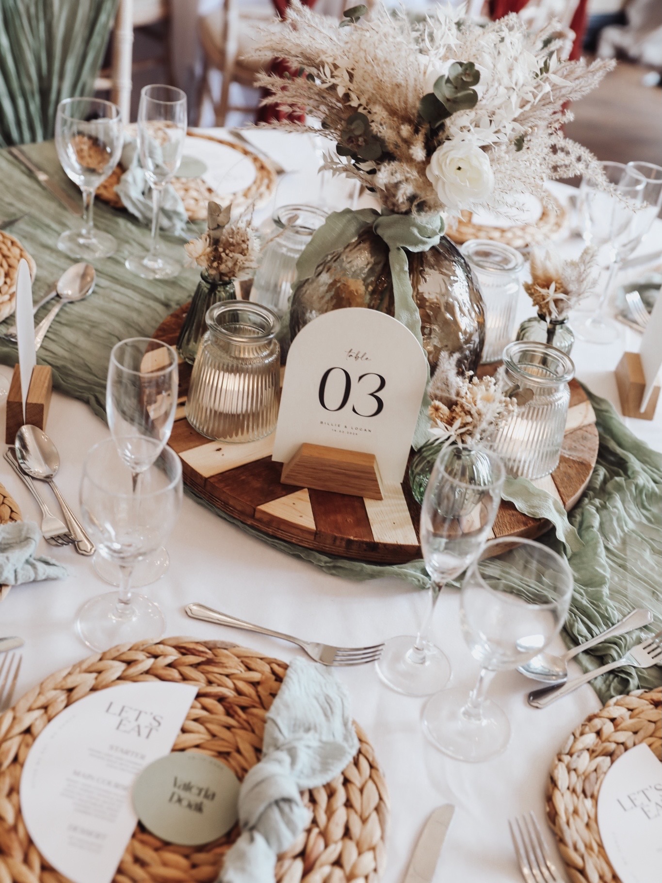 Tableware styling 🤍
A mix of dried florals, layered textures and simple details to create a clean, cohesive table setups. Our tableware packages are designed so everything works together - from centrepieces and runners to table numbers and finishing touches, making your wedding breakfast look styled without feeling overdone.
If you want your tables to feel intentional and put together, our tableware package makes it easy. Download our brochure or drop us a message to find out more ✨
#WeddingTableware #WeddingDecorUK #TableStyling #CheshireWedding #WeddingDetails