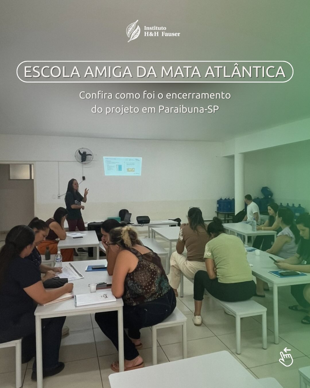 No dia 5 de fevereiro, realizamos o encontro de encerramento do projeto Escola Amiga da Mata Atlântica: Alimentando a Sociobiodiversidade, em Paraibuna (SP).
O projeto envolveu educadoras(es), equipes escolares, famílias e produtores locais em ações de educação ambiental, alimentação saudável e valorização da sociobiodiversidade, com formações, materiais pedagógicos e vivências conectadas à Mata Atlântica.
Seguimos fortalecendo iniciativas que aproximam escola, território e natureza!
Acompanhe nossas ações pelo perfil e conheça outros projetos. 🤍
#ihhf #ong #paraibuna #mataatlântica #projeto