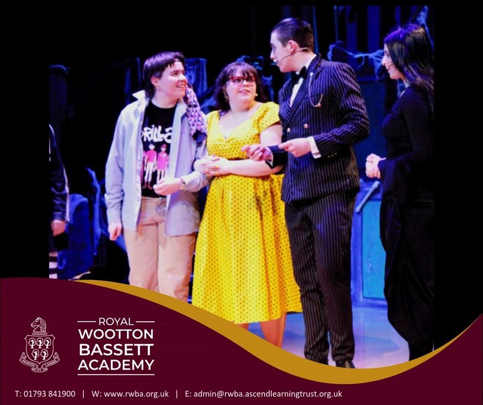 A spook-tacular show!
We had a ball making The Addams Family musical last week.
A big thank you from Morticia, Gomez and everyone else if you bought tickets and supported our macabre musical.
And, if you were frightened off so missed it, we won’t leave you in the Lurch 😉. Here’s a little review of what was a show to die for!!
Watch this space for more information about our next production.
#RoyalWoottonBassett #RWB #RWBAcademy #RWBCommunity #RWBArts #WhatsOnWiltshire #WiltshireEvents #SupportLocal #AddamsFamily