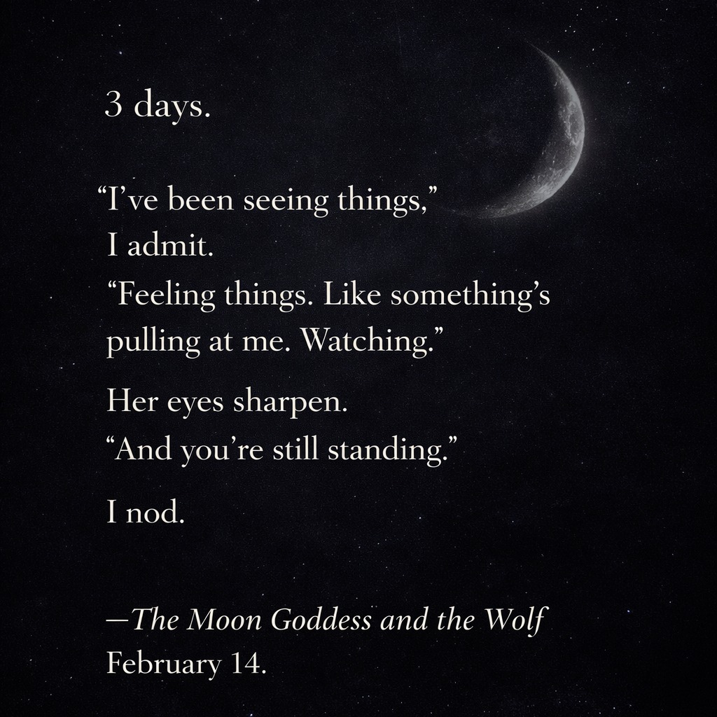 #FantasyRomance
#ParanormalRomance
#Romantasy
#MoonMagic
#WolfShifter
#StrongHeroine
#ChosenOne
#IndieAuthor
#PreorderNow
#TheMoonGoddessAndTheWolf
#VeilBetweenWorlds