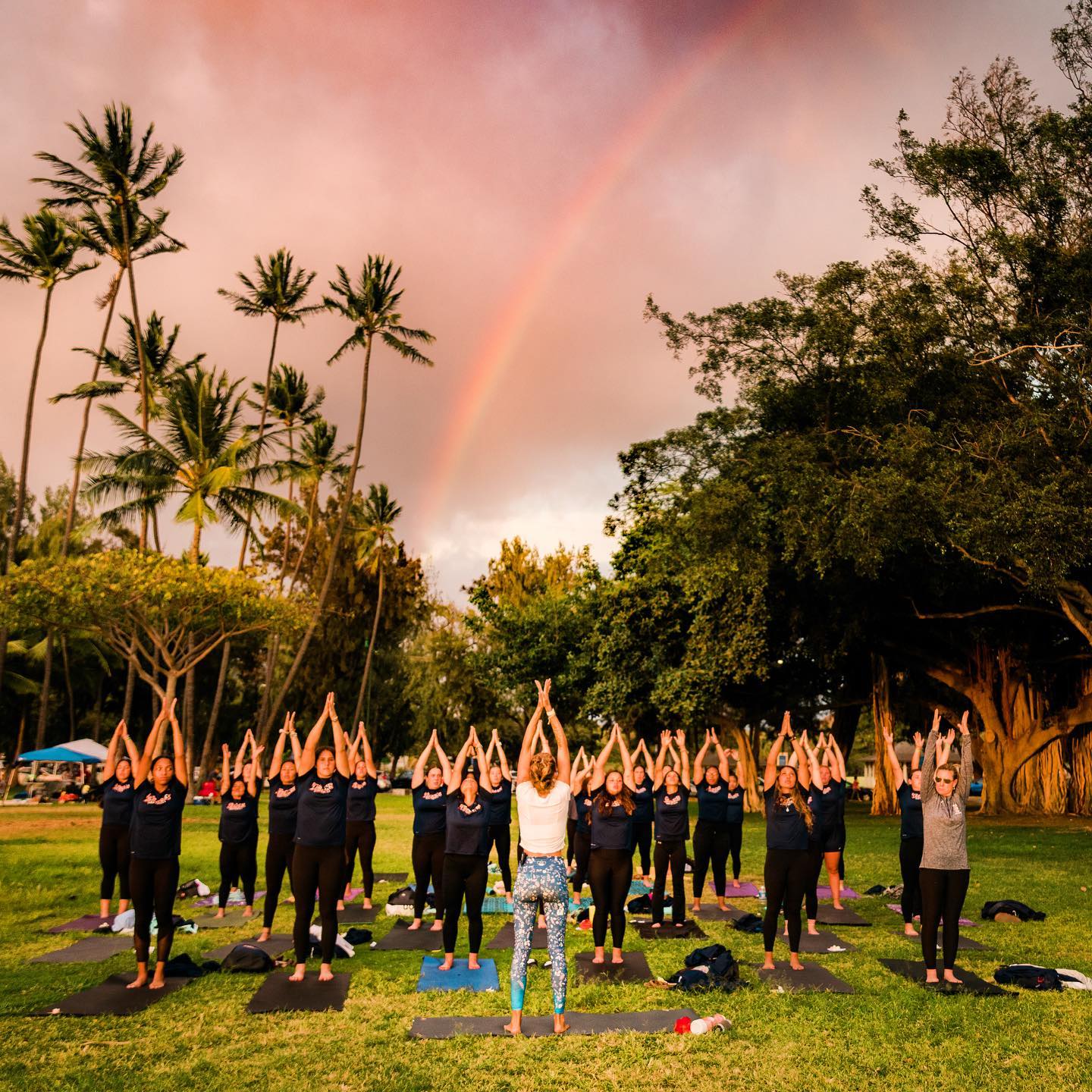 CORPORATE YOGA & PRIVATE EVENTS YOGA! Did you know that apart from our regular classes we offer these options too?
.
Allow us to enhance and deepen your business trip or private event!
.
An outdoor yoga class surrounded by stunning nature, breathtaking views and a fresh Hawaiian breeze, will not only have your employees/ guests feeling relaxed and at peace. Yoga has been proven to improve concentration, boost creativity and reduce stress. Being outdoors and moving the body creates feelings of happiness, presence and gratitude. And what’s a better combination than that?!
.
send us a DM for inquiries 🤙🏼