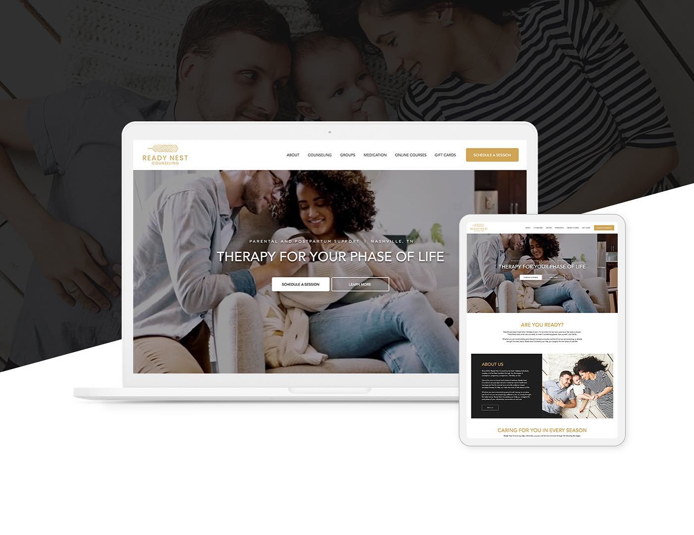 New website and branding project for Ready Nest Counseling in Nashville, TN! #website #webdesign #websitedesign #counseling #websitedesigner