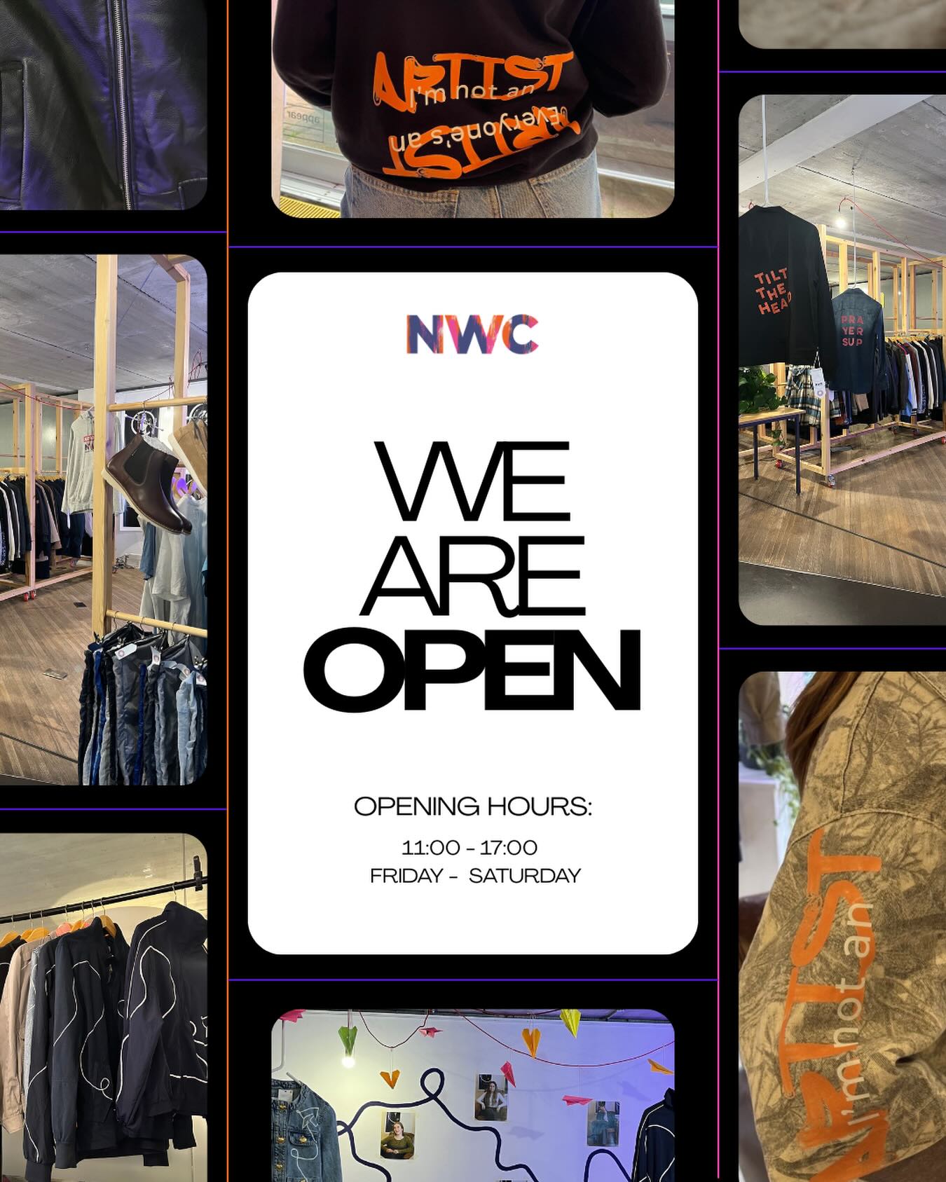 Reminder for you.📣
We are officially open!
Come along to NWC! 🌀