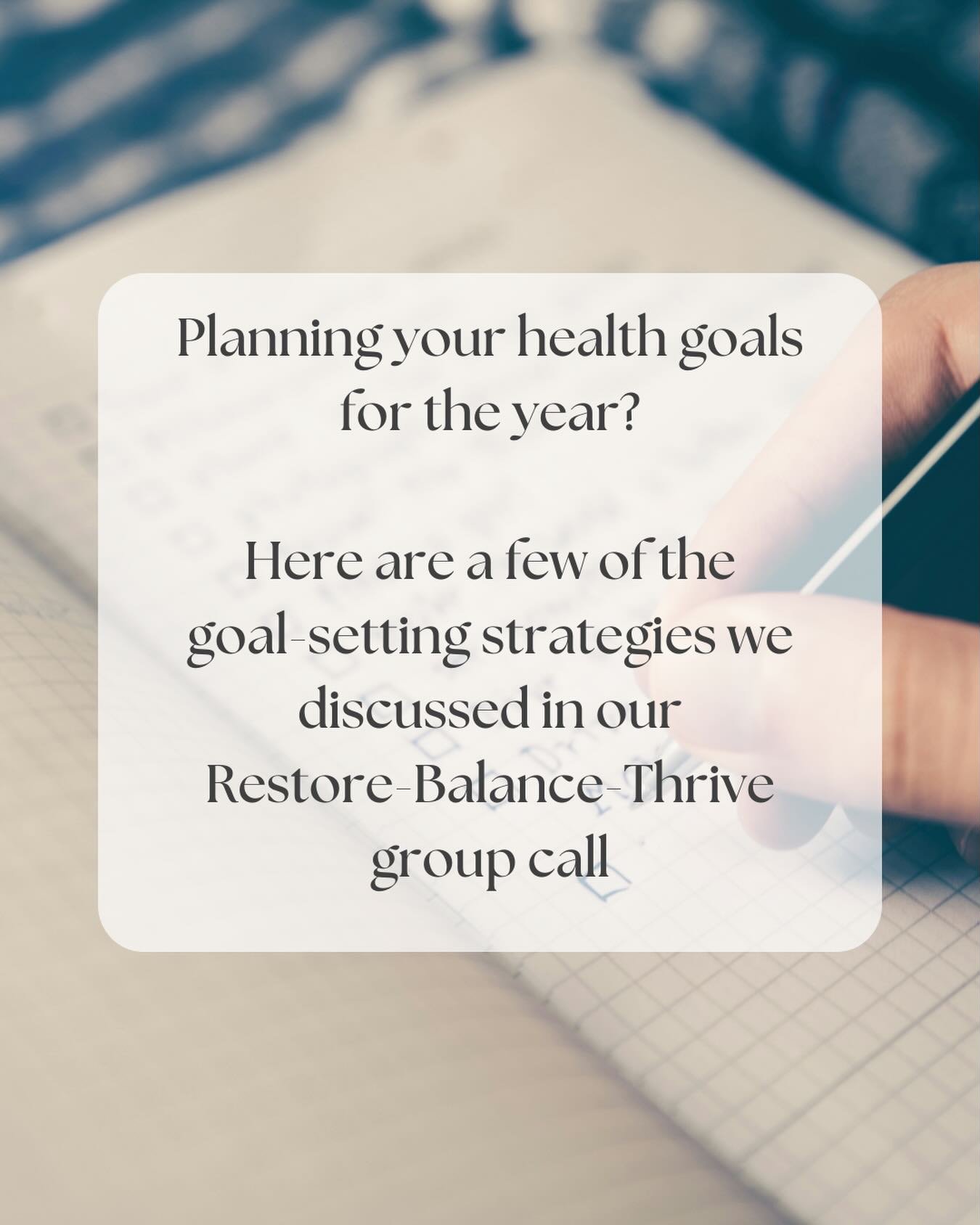 📝 Start small
Break down your main goal into smaller, easily achievable goals: this makes it easier to stay on track, and when you’re consistent with your habits, you’ll also increase your motivation.
Once you’ve successfully implemented 1-2 small habits, you can begin to build on this and add others. Small habits add up to big changes over time!
📝 Make your goal specific
Do you want to start running? How far? How long? How often?
Do you want to improve your diet? What specific habit could you start today? For example, could you eat one extra portion of veggies each day?
Make your goal specific so you know what you’re aiming for. This also helps you know when you’ve actually achieved it too 😉 Tracking on your calendar or a habit tracker can also be helpful for consistency.
📝 Focus on INclusion rather than EXclusion
Research on habit-based lifestyle changes found that focussing on starting a new healthy habit (inclusion) gave better results long term compared with trying to stop unhealthy behaviours (exclusion).
💡 If you focus on inclusion you may find your new healthier habits eventually crowd out some of the ones you wanted to stop anyway.
📝 Identify your barriers
What could stop you from being consistent with your new habit? What hasn’t worked for you in the past?
By identifying your potential barriers you can come up with a plan to overcome these hurdles when they do come up.
What’s your best tip to keep you motivated and consistent with your health habits? 👇🏼