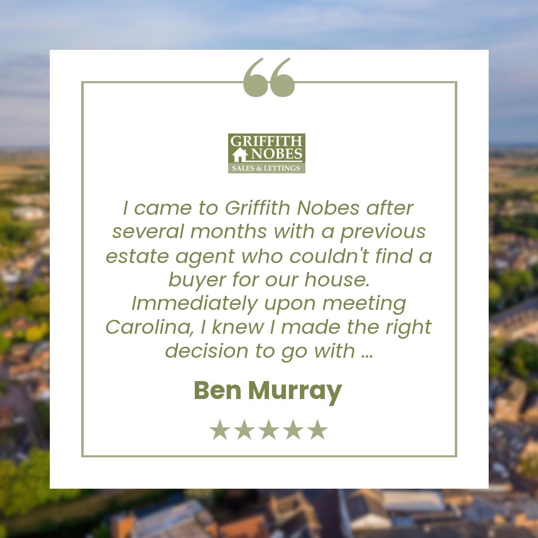 ⭐️⭐️⭐️⭐️⭐️ We’re so pleased to read your kind words. Thank you for supporting us!
"I came to Griffith Nobes after several months with a previous estate agent who couldn't find a buyer for our house. Immediately upon meeting Carolina, I knew I made the right decision to go with Griffith Nobes. I was immediately put at ease and assured that they would be able to help me sell. From the professional photography to constant communication throughout, they made what could have been a nightmare process into an easy, stress-free move. I have nothing but praise for how my house sale was handled and would absolutely recommend Griffith Nobes for anyone considering selling a property."
If you are looking to sell or let your property, and are looking for a 5 Star, local, friendly estate agent, get in touch with us today on 01453 799938 (Call or WhatsApp Message) or drop us an e-mail at hello@griffithnobes.co.uk - we're here to support you every step of the way!
🏡 #ReviewHighlight #CustomerAppreciation #QualityService