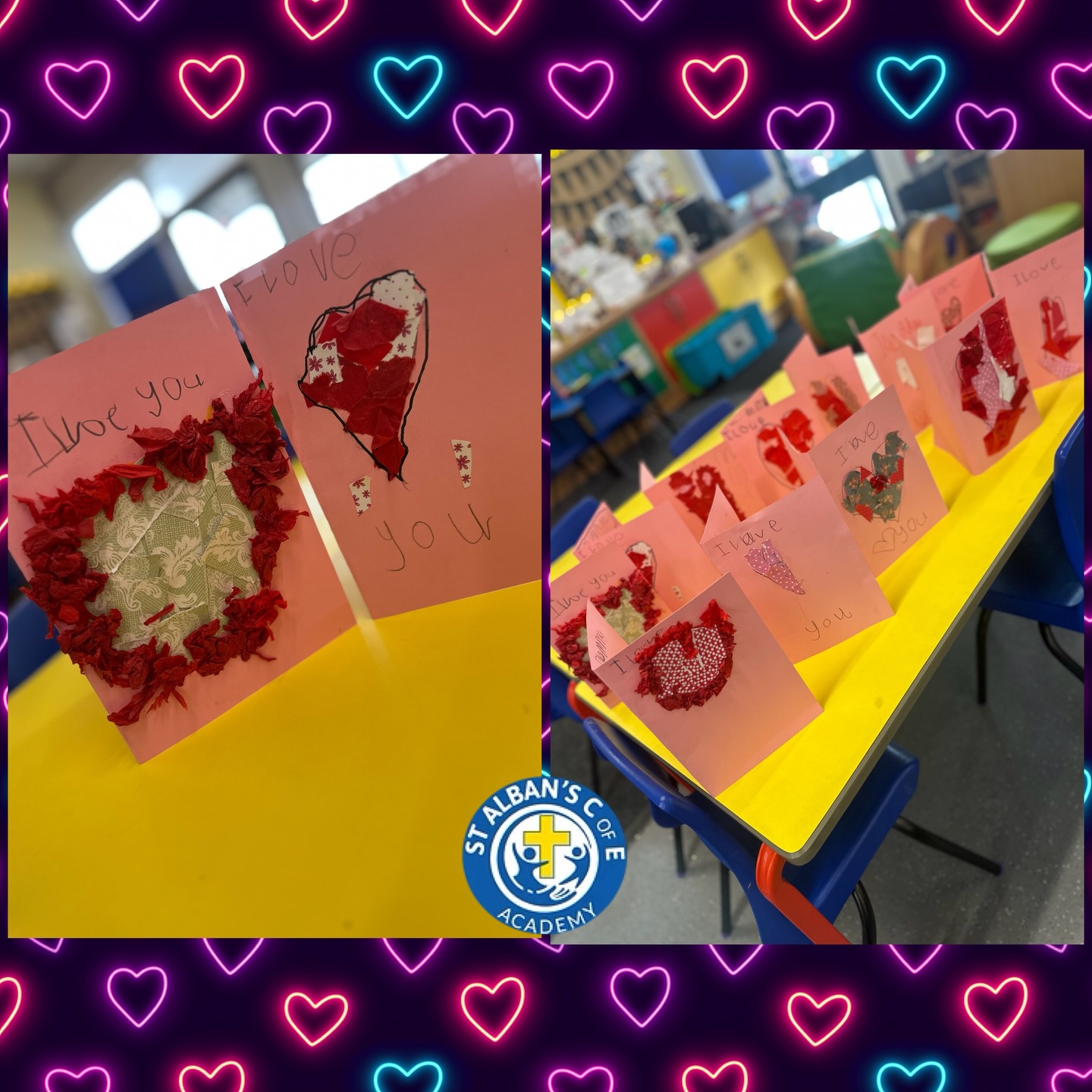 We've been spreading love in Early Years and created our very own special Valentine's Day cards ❤️ #happyhalftermeveryone
