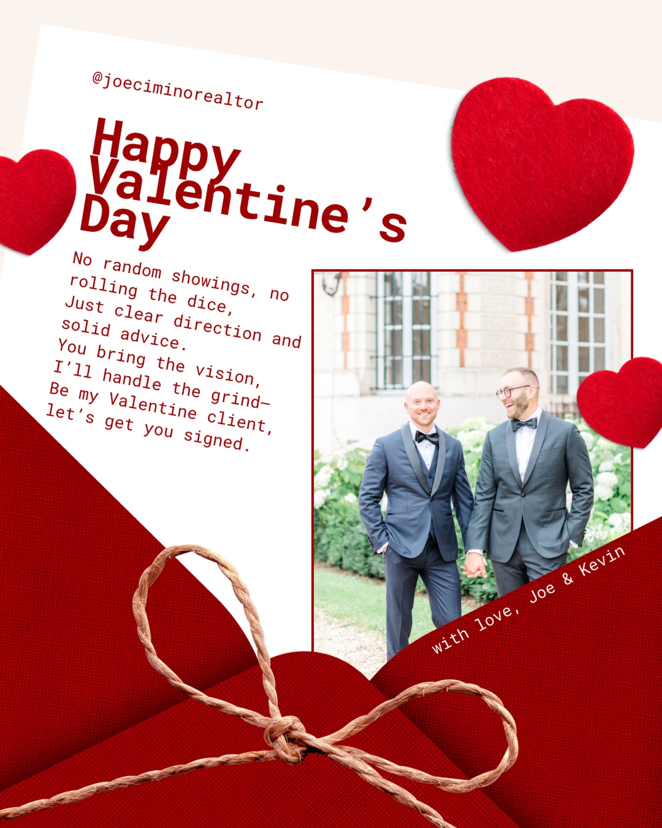 Send this Valentine to someone you’d LOVE ❤️ to see get a house this spring or summer 💌
If buying (or selling) is on your radar this year, let’s do it the right way. Kevin handles the numbers, I handle the strategy — you get clarity from day one to closing.
Be our Valentine client this year.🏡💘
Call or text :: 614-653-7215
Mortgage inquiry :: @kevinmaasmortgage
Email :: joe@homerounds.com