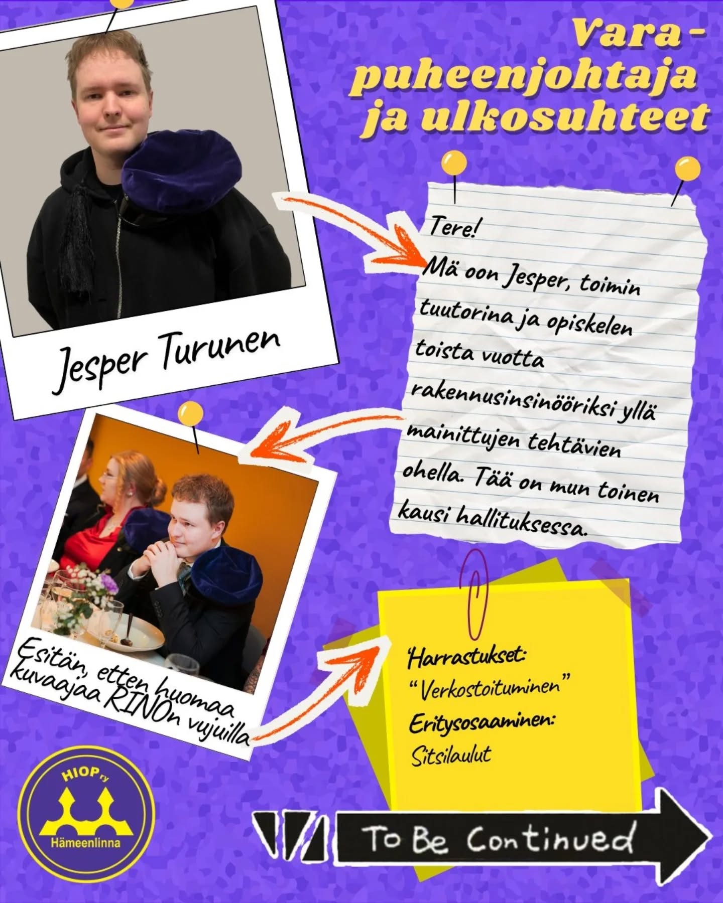 2026đ„
Hallitusesittelyt / Board introductions
Varapuheenjohtaja ja ulkosuhteet / Vice chairman and external relations
Jesper Turunen