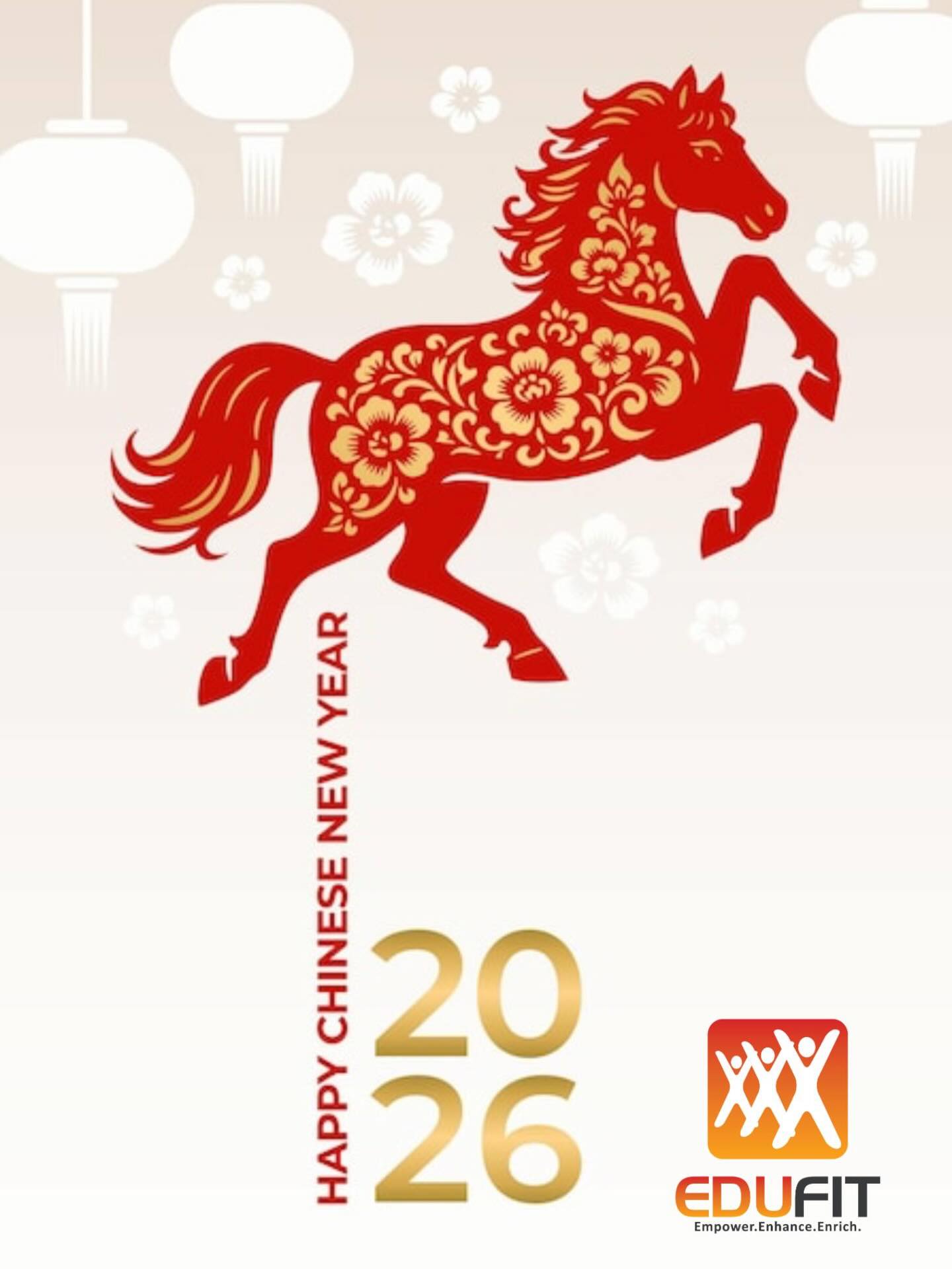 🐎🧧 Happy Chinese New Year! 🧧🐎
As we welcome the Year of the Horse, may it gallop in with abundant happiness, strong health, and overflowing wealth for you and your loved ones.
May this year bring bold strides forward, resilience in every challenge, and success in all that you pursue.
Gong Xi Fa Cai! 🍊✨
#CNY2026 #YearOfTheHorse #GongXiFaCai #Prosperity #newbeginnings